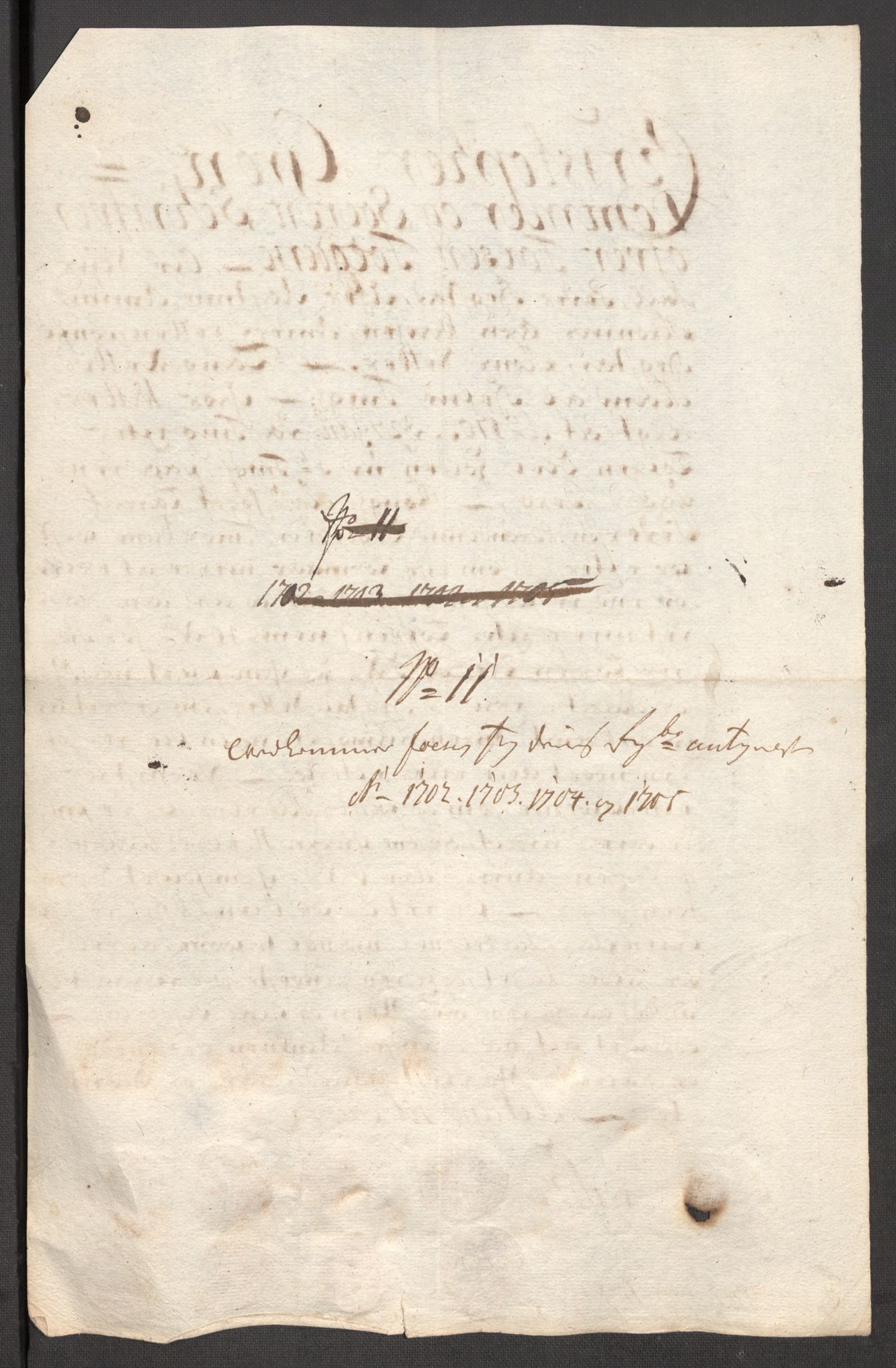 Rentekammeret inntil 1814, Reviderte regnskaper, Fogderegnskap, AV/RA-EA-4092/R57/L3856: Fogderegnskap Fosen, 1704-1705, p. 411