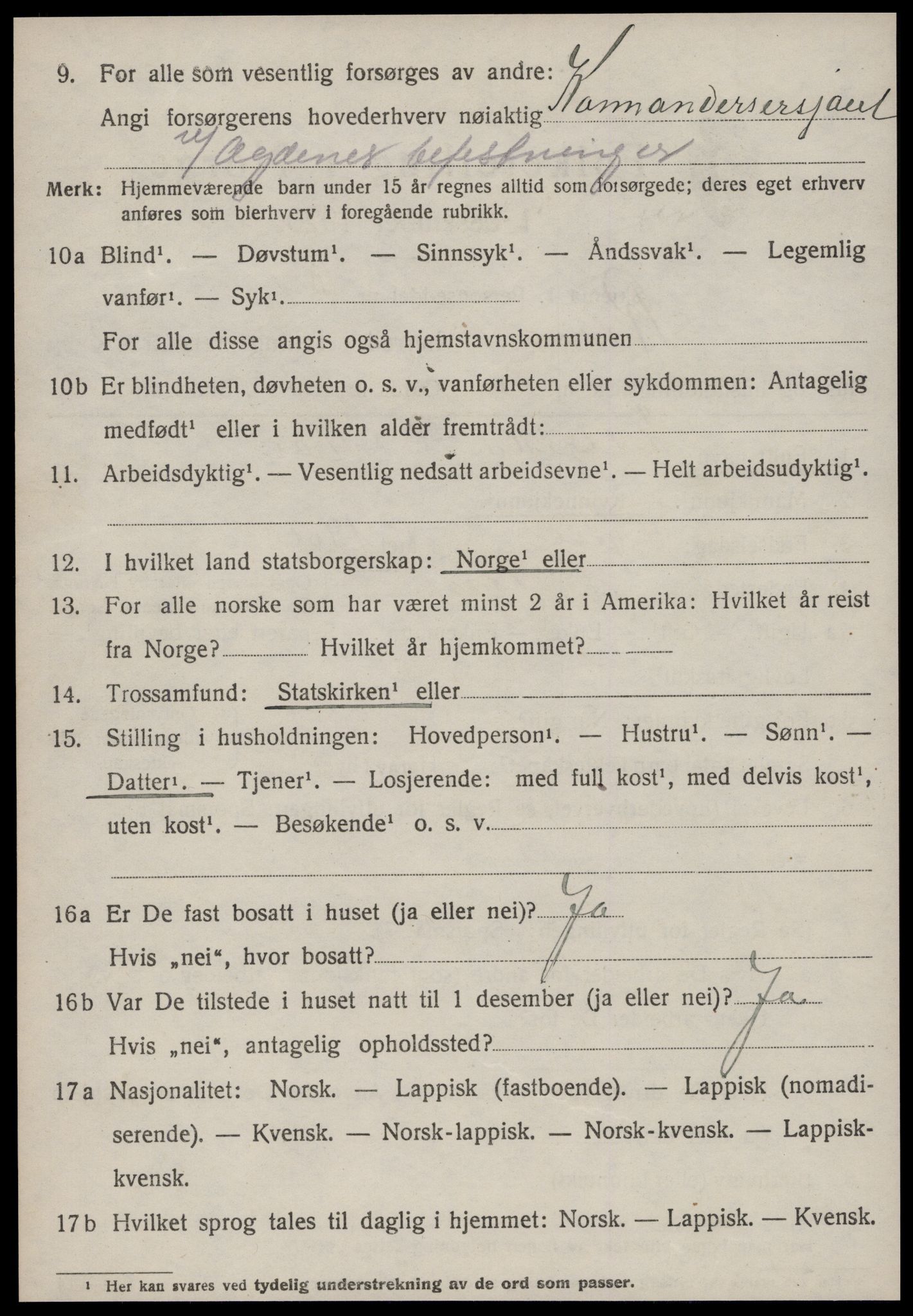 SAT, 1920 census for Rissa, 1920, p. 2284