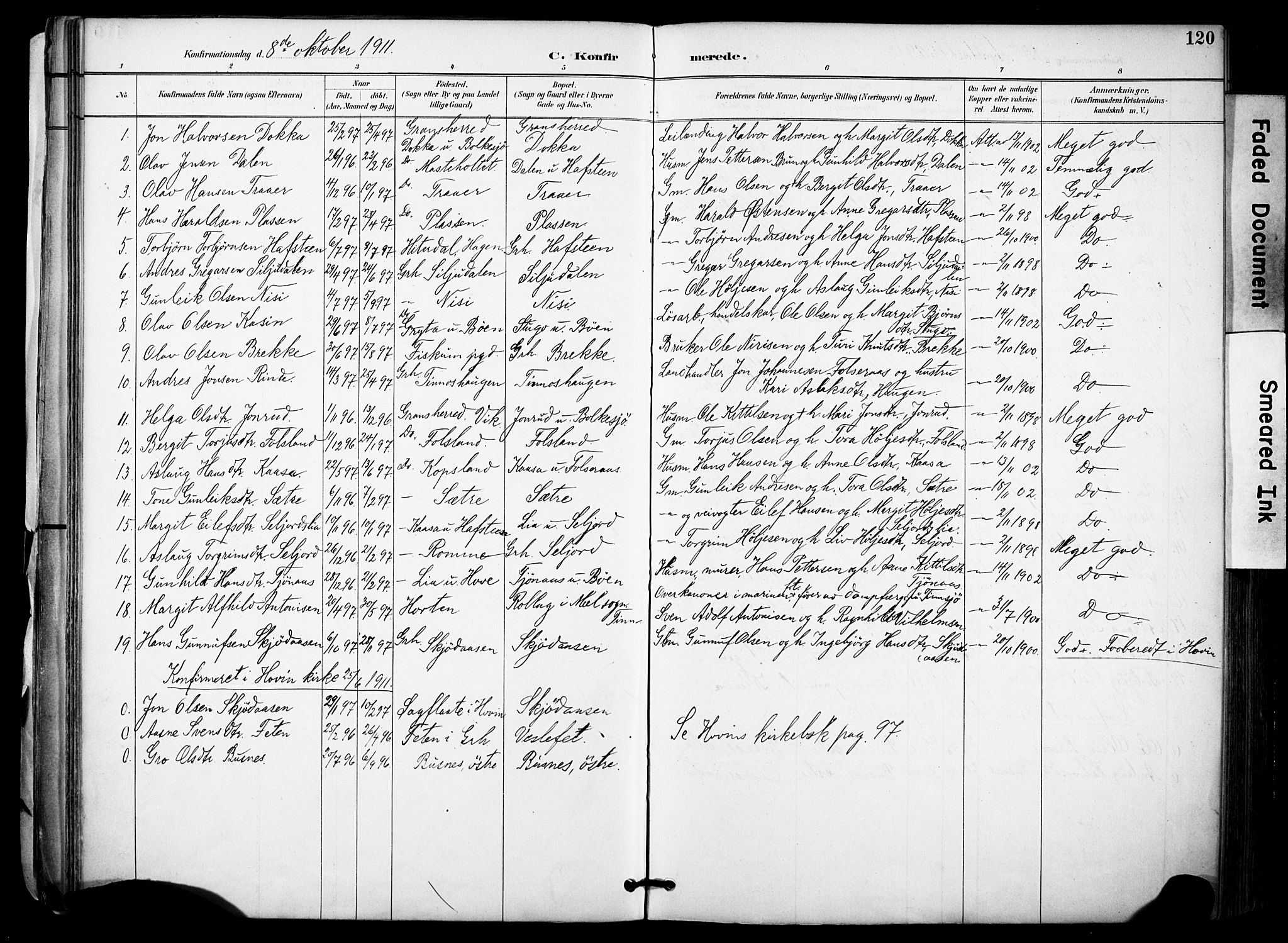 Gransherad kirkebøker, SAKO/A-267/F/Fa/L0005: Parish register (official) no. I 5, 1887-1916, p. 120