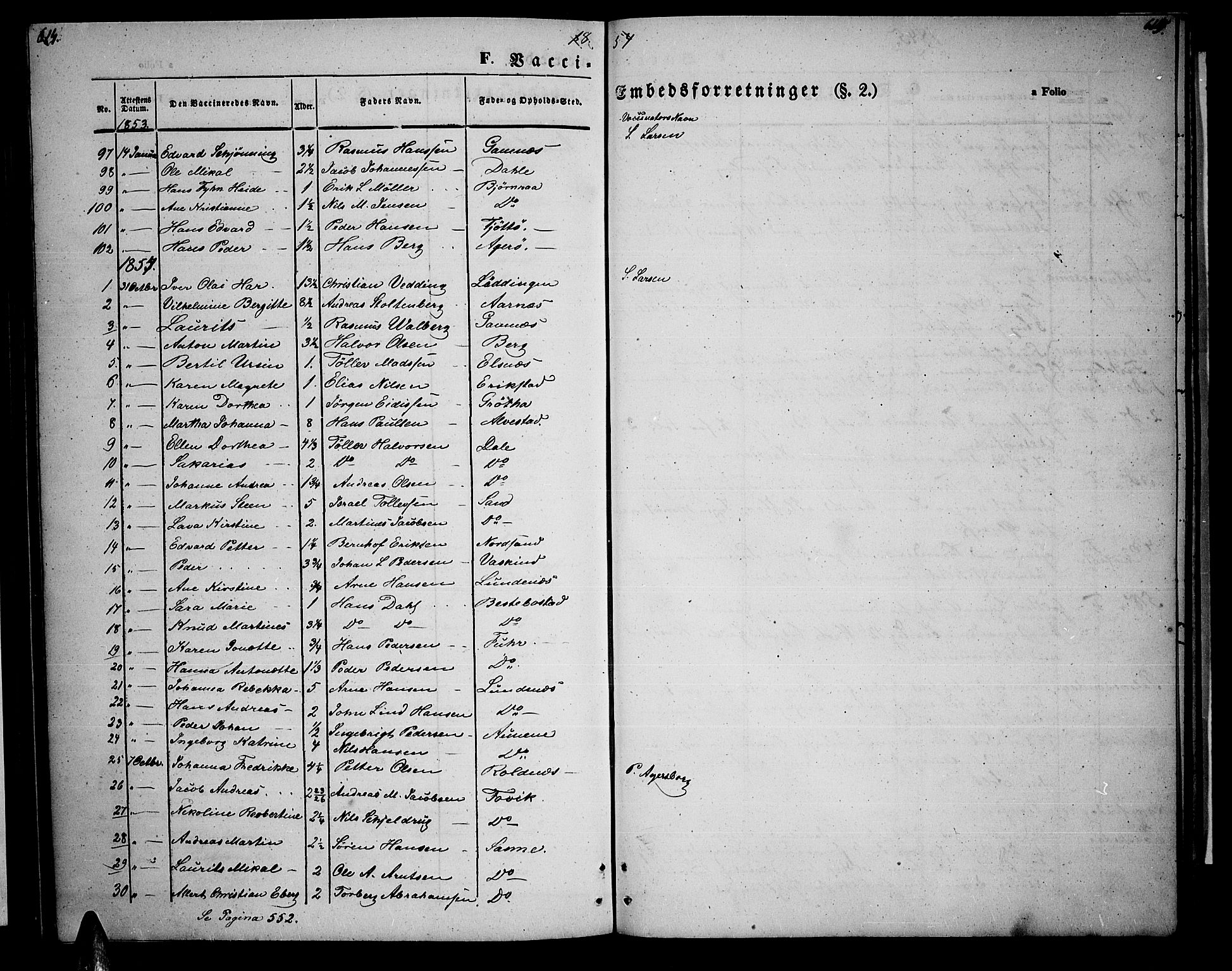 Trondenes sokneprestkontor, SATØ/S-1319/H/Hb/L0006klokker: Parish register (copy) no. 6, 1845-1855, p. 614-615