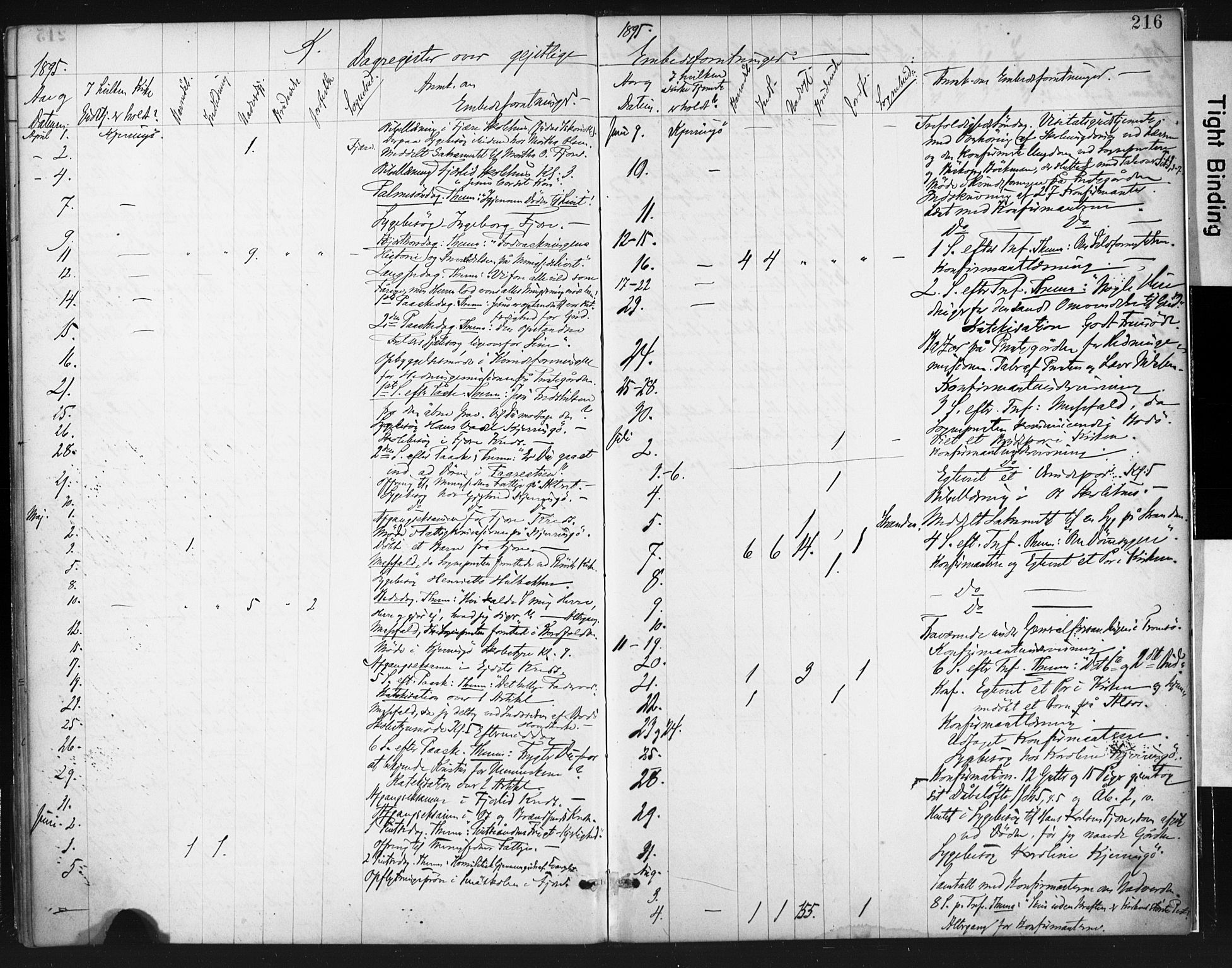 Ministerialprotokoller, klokkerbøker og fødselsregistre - Nordland, AV/SAT-A-1459/803/L0071: Parish register (official) no. 803A01, 1881-1897, p. 216