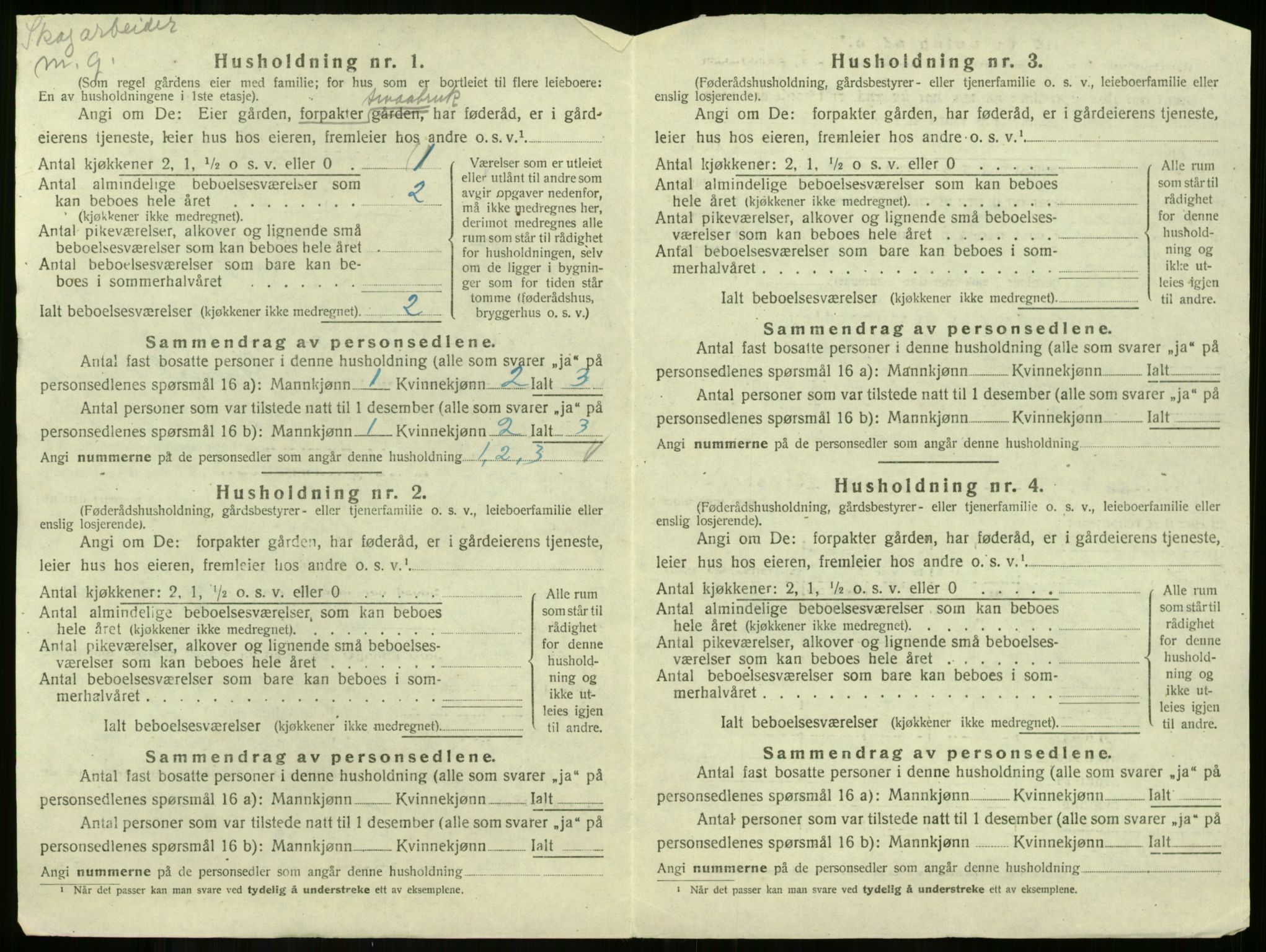 SAKO, 1920 census for Andebu, 1920, p. 1161