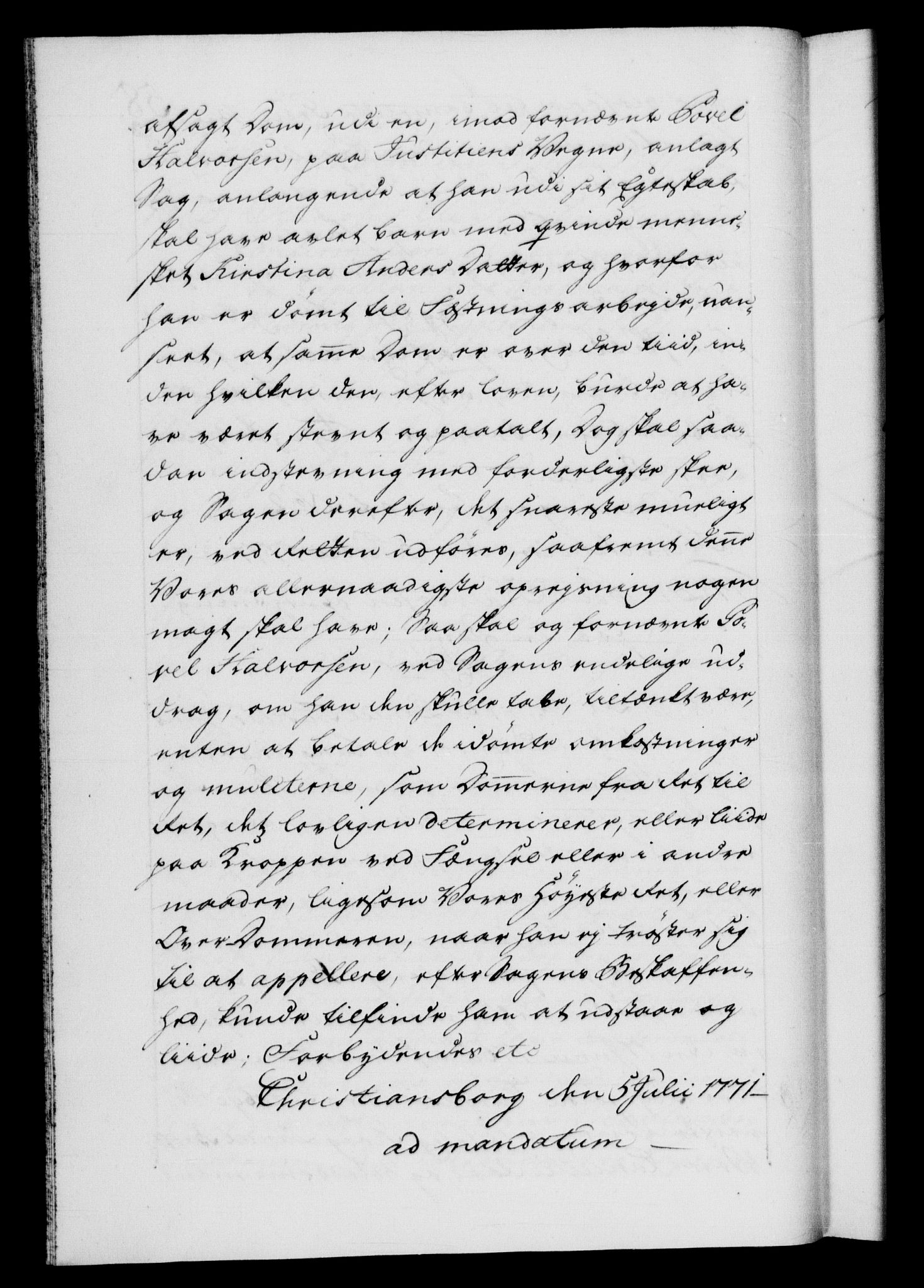 Danske Kanselli 1572-1799, RA/EA-3023/F/Fc/Fca/Fcaa/L0045: Norske registre "Norske eller 3. dept.s åpne brev, 1771-1773, p. 58b