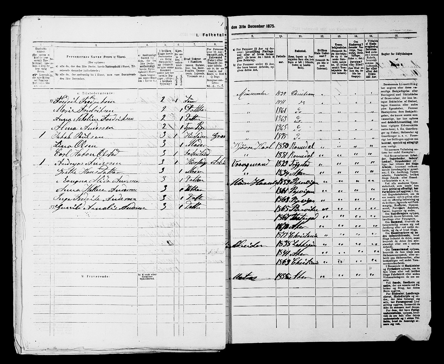 RA, 1875 census for 0301 Kristiania, 1875, p. 7949