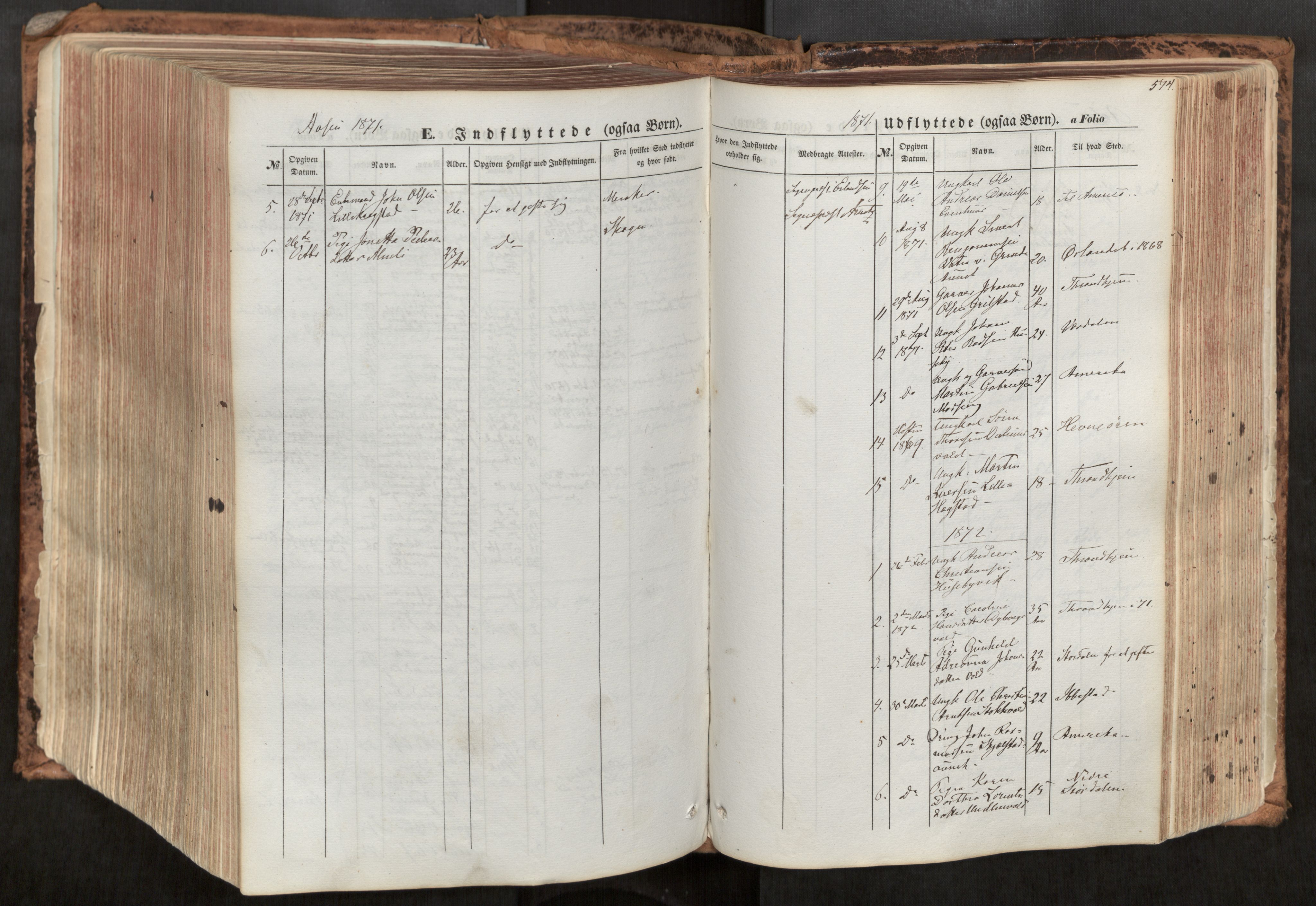 Ministerialprotokoller, klokkerbøker og fødselsregistre - Nord-Trøndelag, SAT/A-1458/713/L0116: Parish register (official) no. 713A07, 1850-1877, p. 574