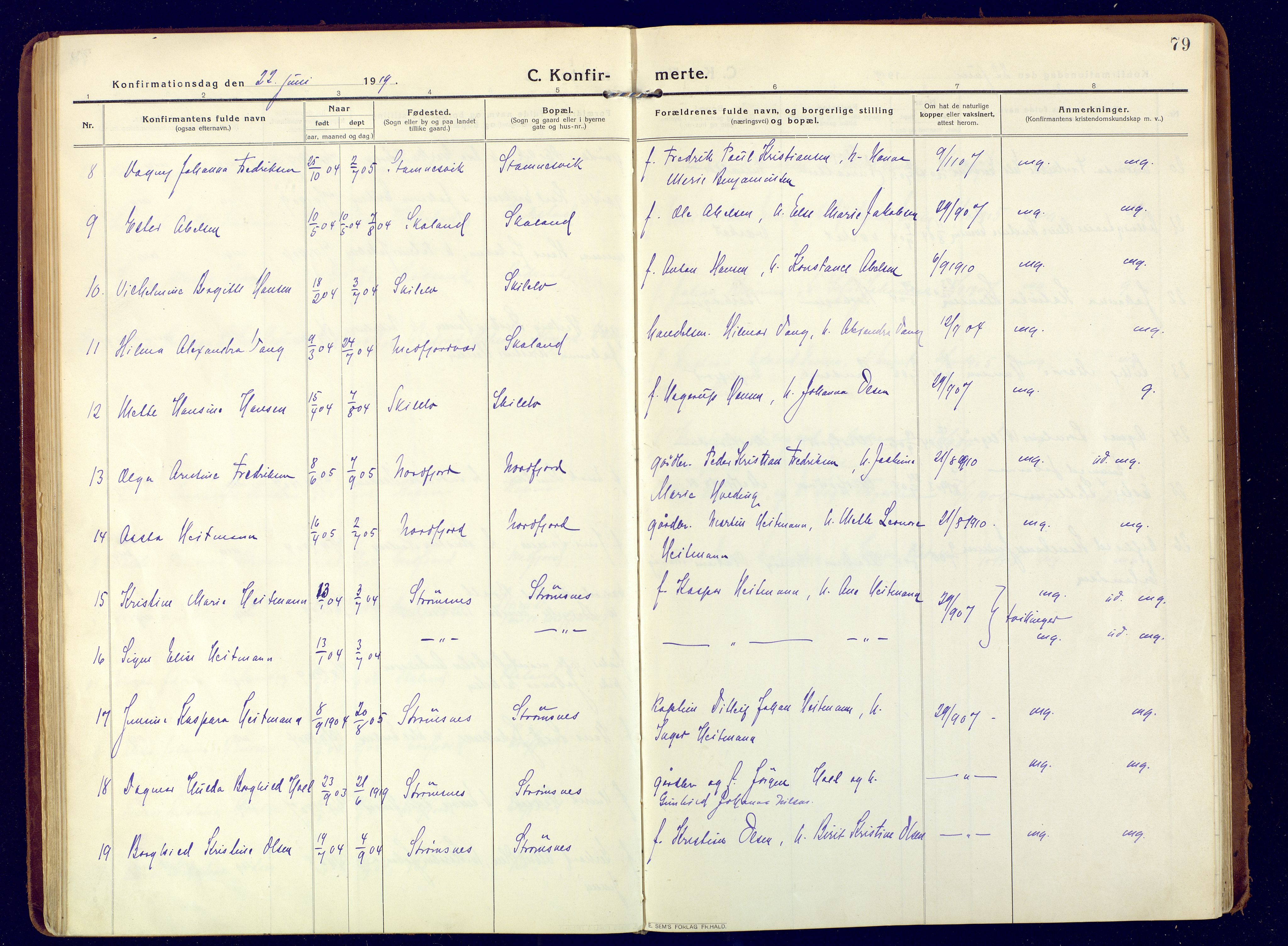 Berg sokneprestkontor, SATØ/S-1318/G/Ga/Gaa: Parish register (official) no. 9, 1916-1928, p. 79