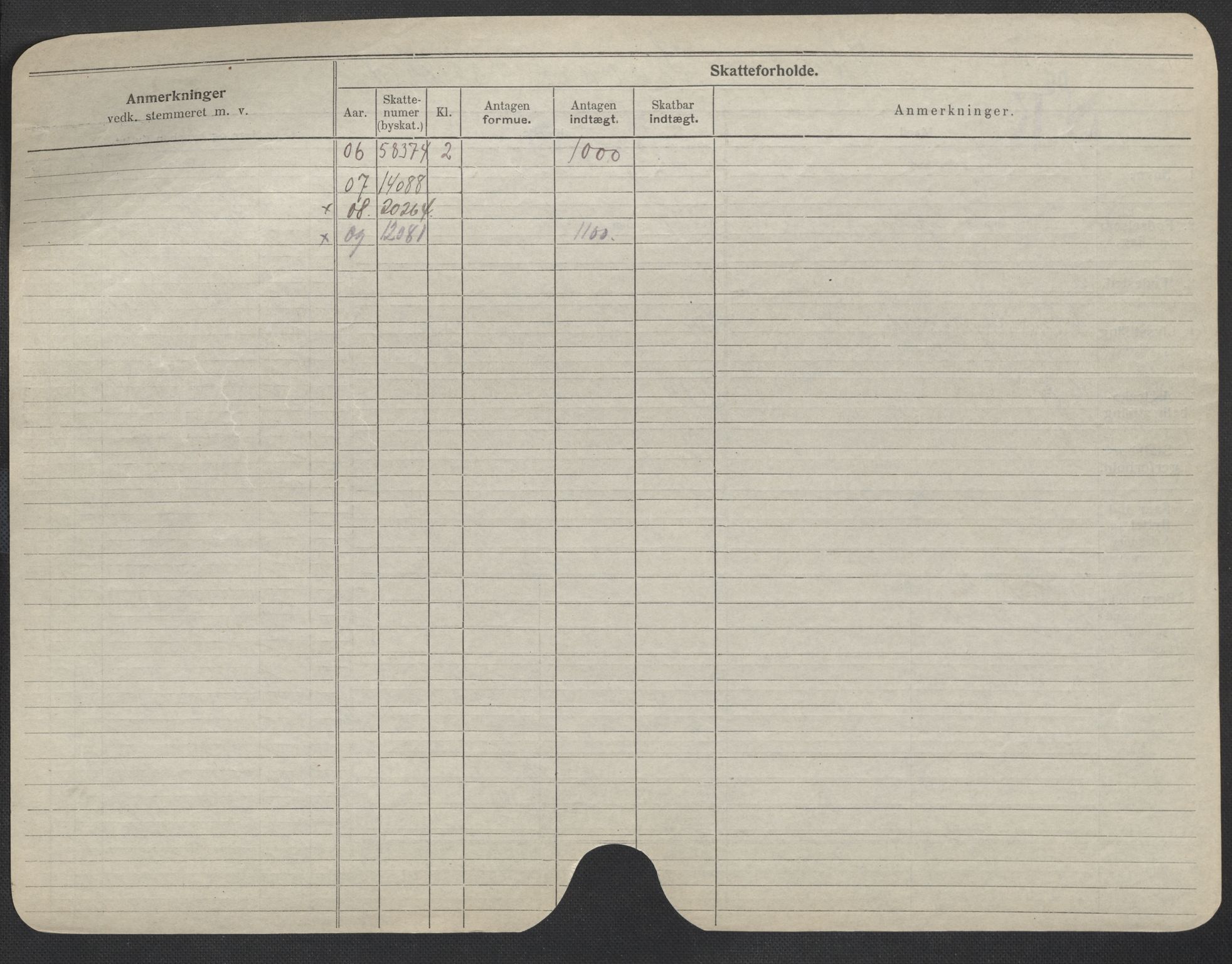 Oslo folkeregister, Registerkort, SAO/A-11715/F/Fa/Fac/L0010: Menn, 1906-1914, p. 376b