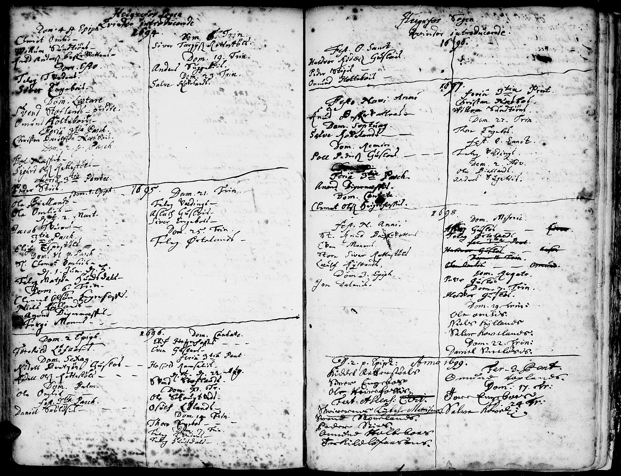 Hommedal sokneprestkontor, AV/SAK-1111-0023/F/Fa/Fab/L0001: Parish register (official) no. A 1 /3, 1690-1738