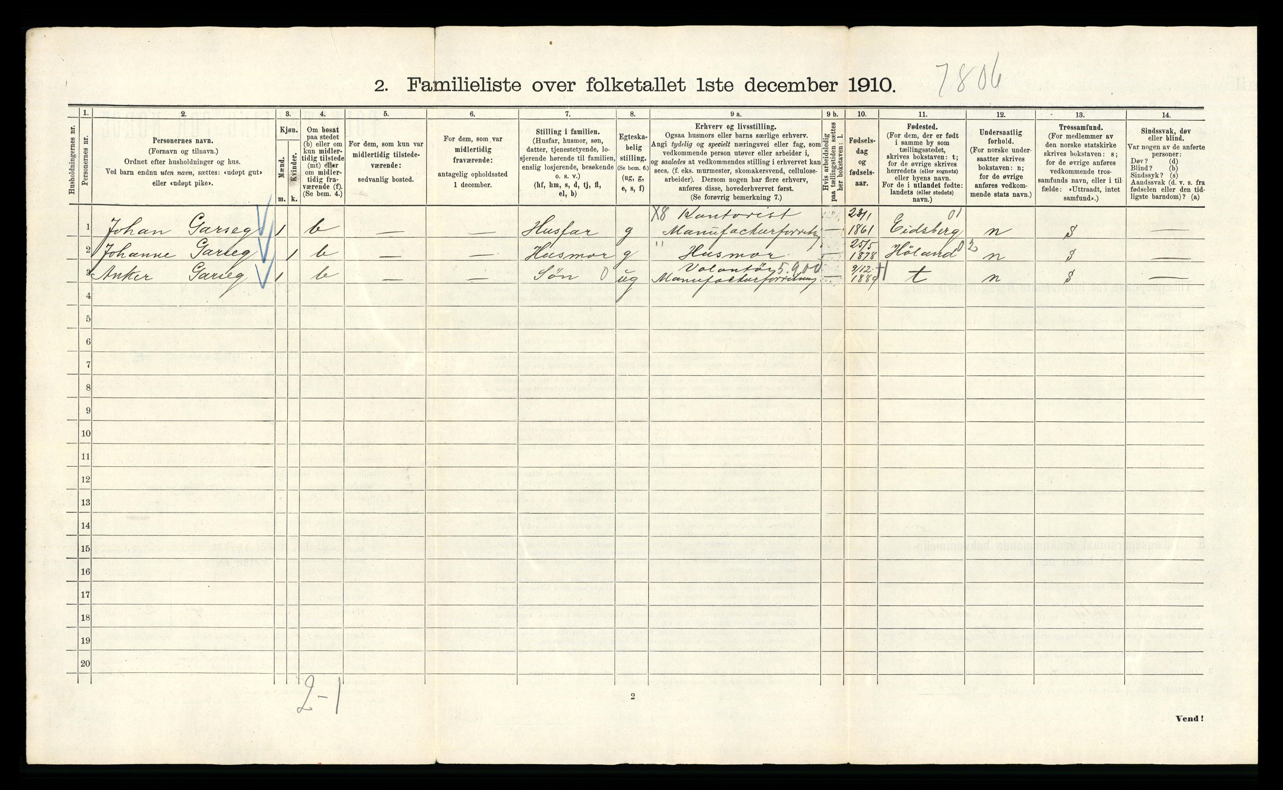 RA, 1910 census for Kristiania, 1910, p. 103578