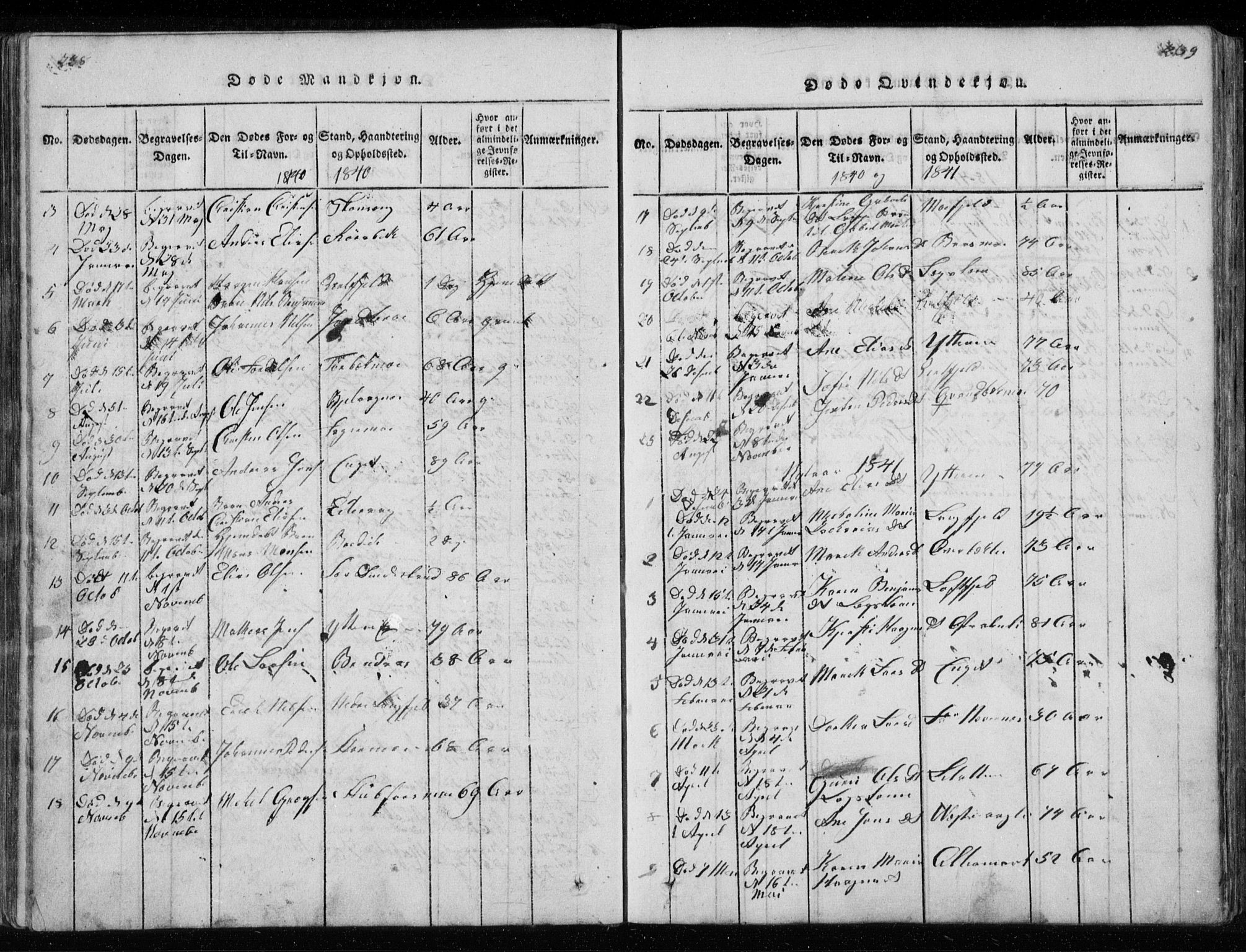 Ministerialprotokoller, klokkerbøker og fødselsregistre - Nordland, SAT/A-1459/827/L0412: Parish register (copy) no. 827C01, 1820-1841, p. 238-239