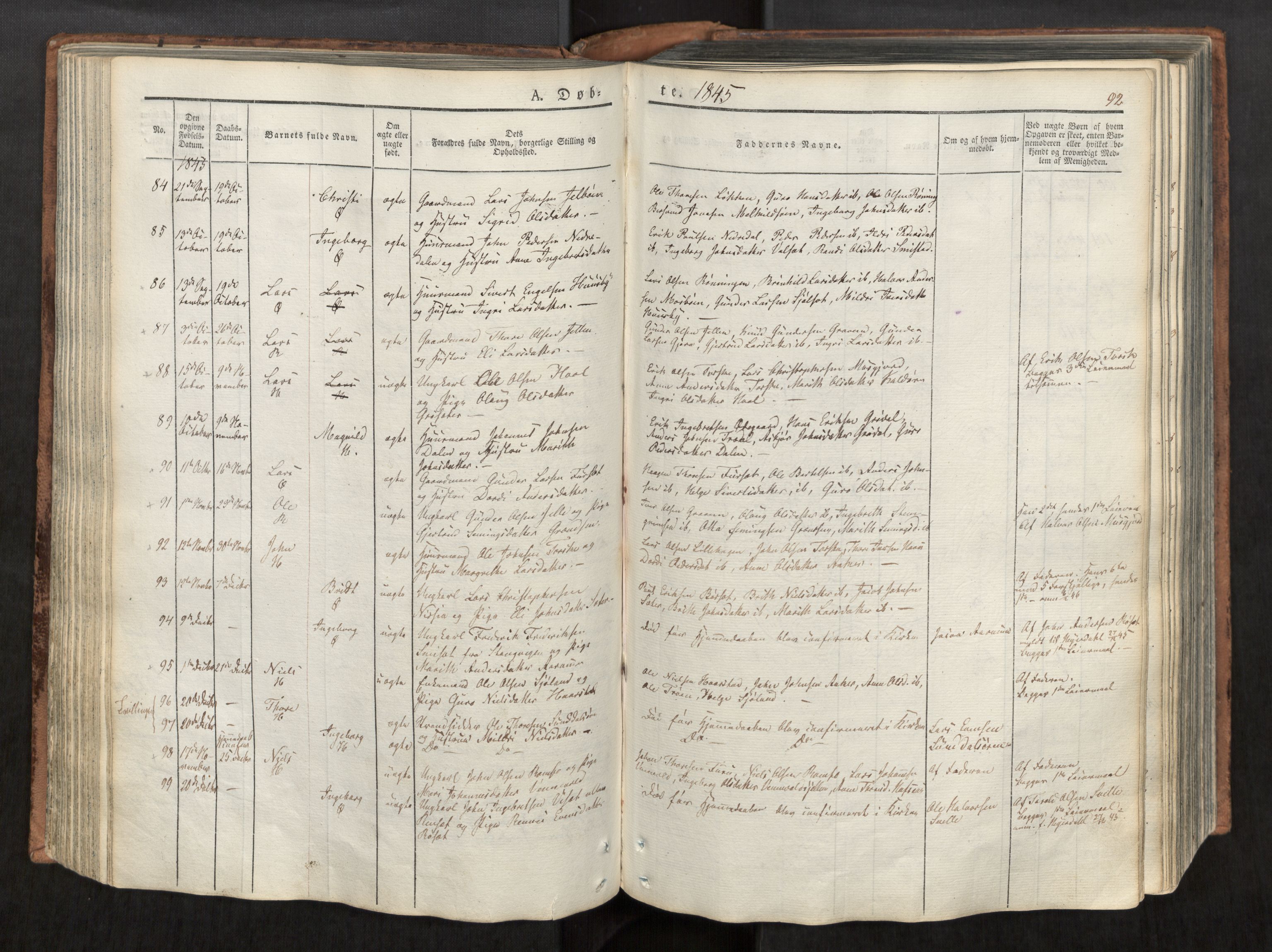 Ministerialprotokoller, klokkerbøker og fødselsregistre - Møre og Romsdal, AV/SAT-A-1454/590/L1012: Parish register (official) no. 590A04, 1832-1846, p. 92