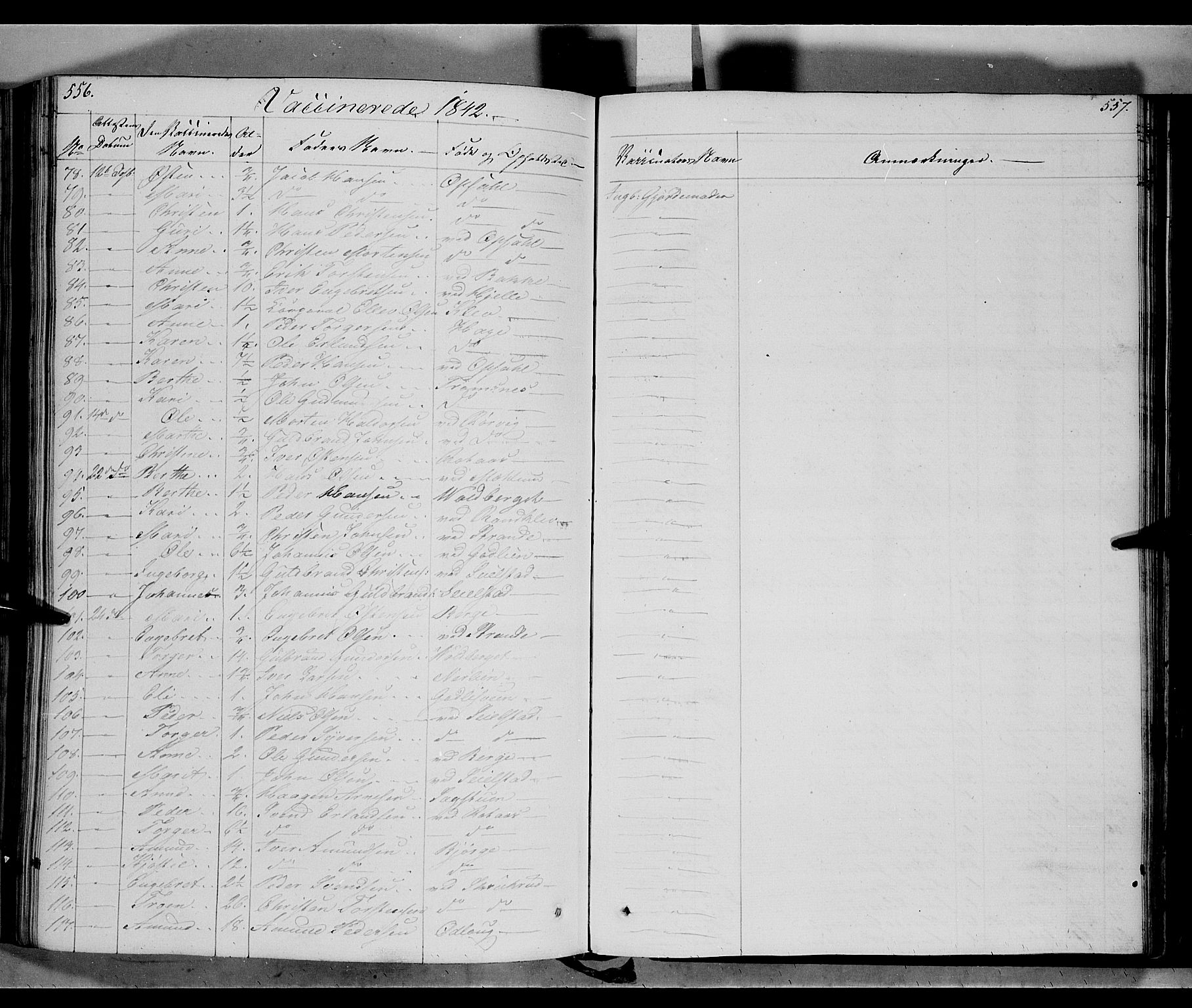 Ringebu prestekontor, SAH/PREST-082/H/Ha/Haa/L0005: Parish register (official) no. 5, 1839-1848, p. 556-557