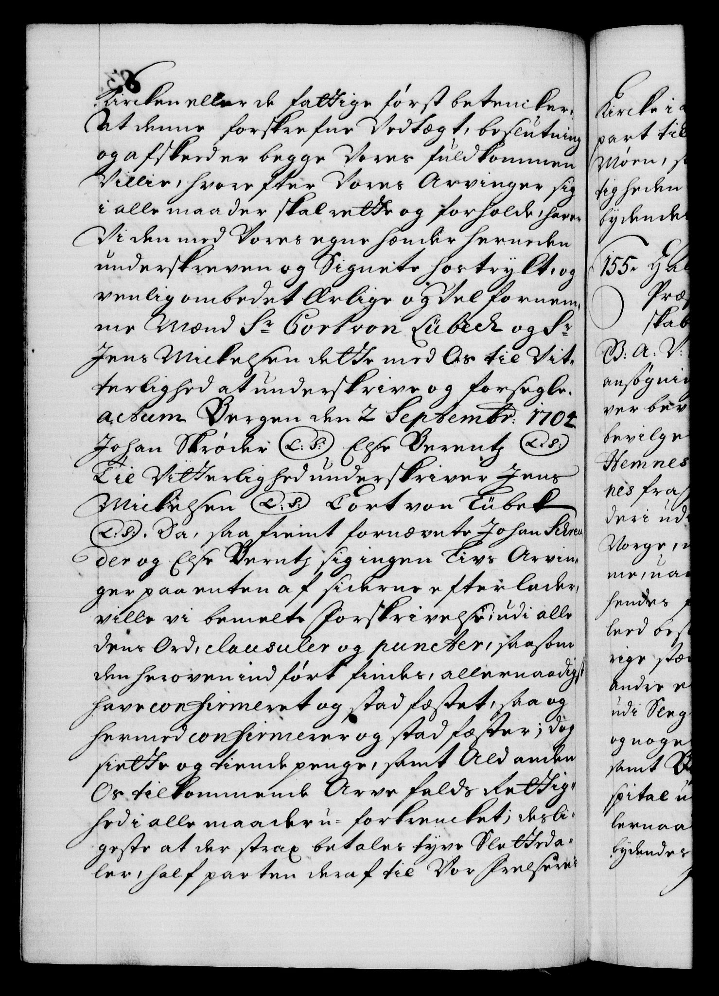 Danske Kanselli 1572-1799, AV/RA-EA-3023/F/Fc/Fca/Fcaa/L0019: Norske registre, 1704-1707, p. 83b