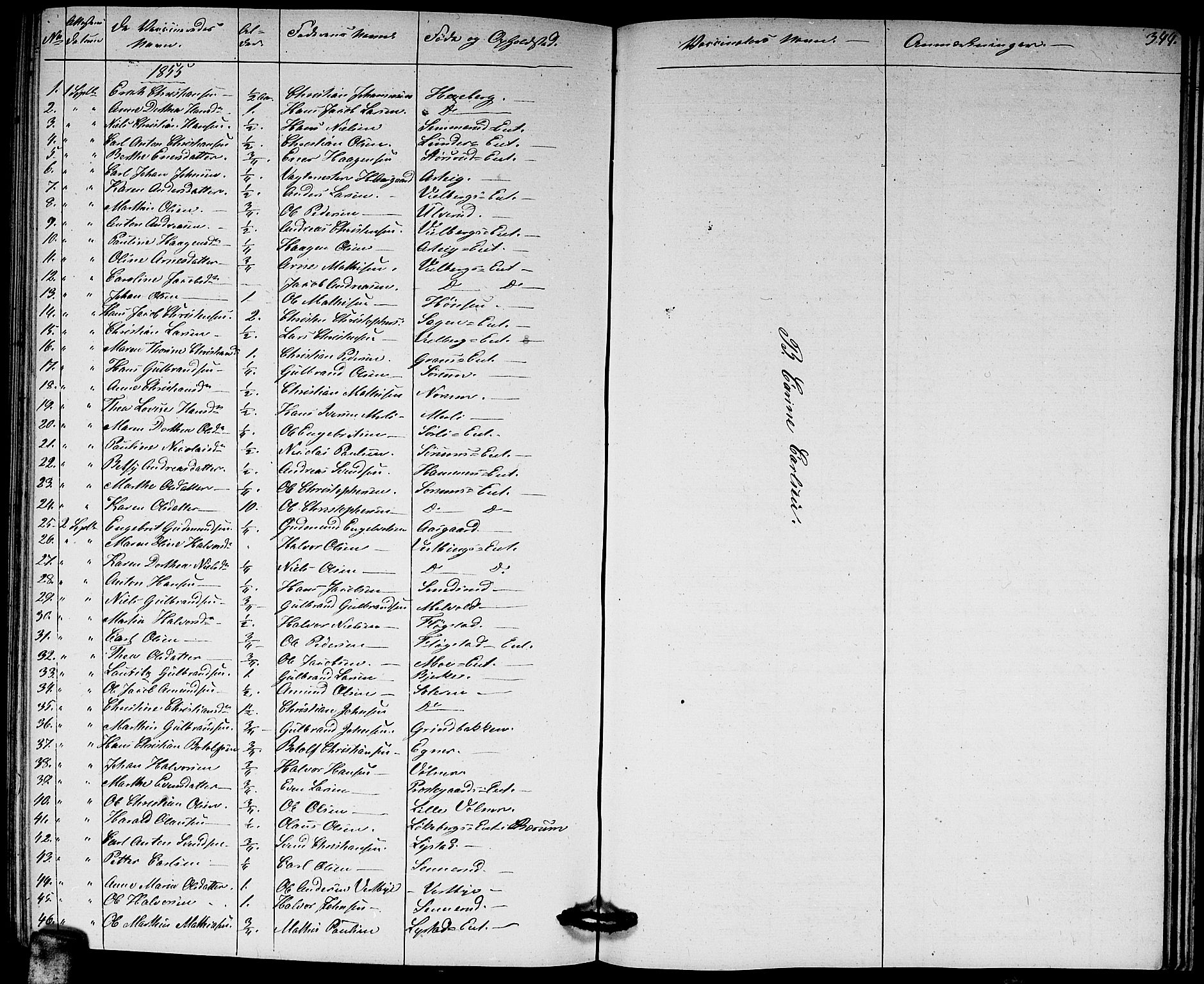 Sørum prestekontor Kirkebøker, SAO/A-10303/G/Ga/L0003: Parish register (copy) no. I 3, 1846-1863, p. 344