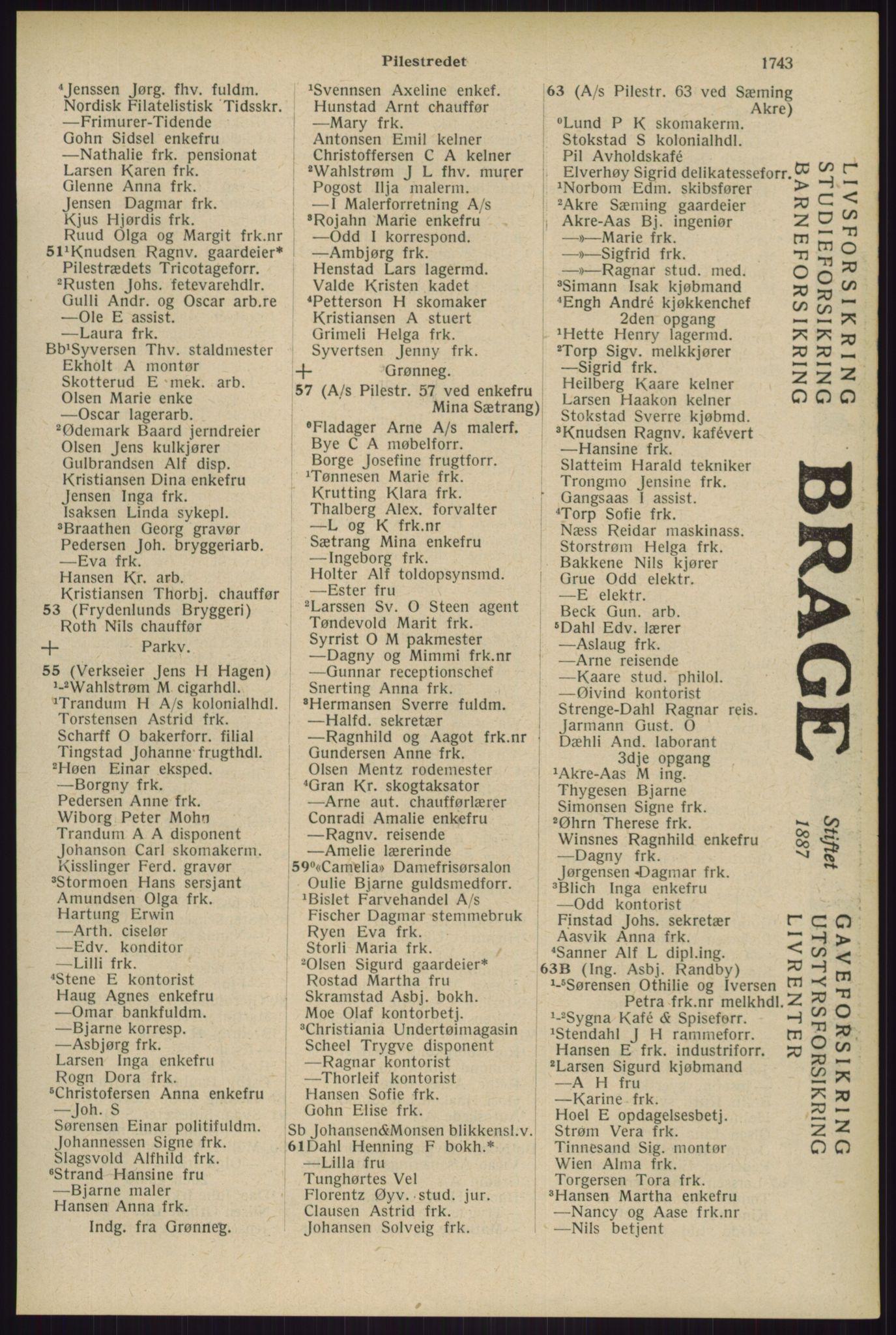 Kristiania/Oslo adressebok, PUBL/-, 1929, p. 1743