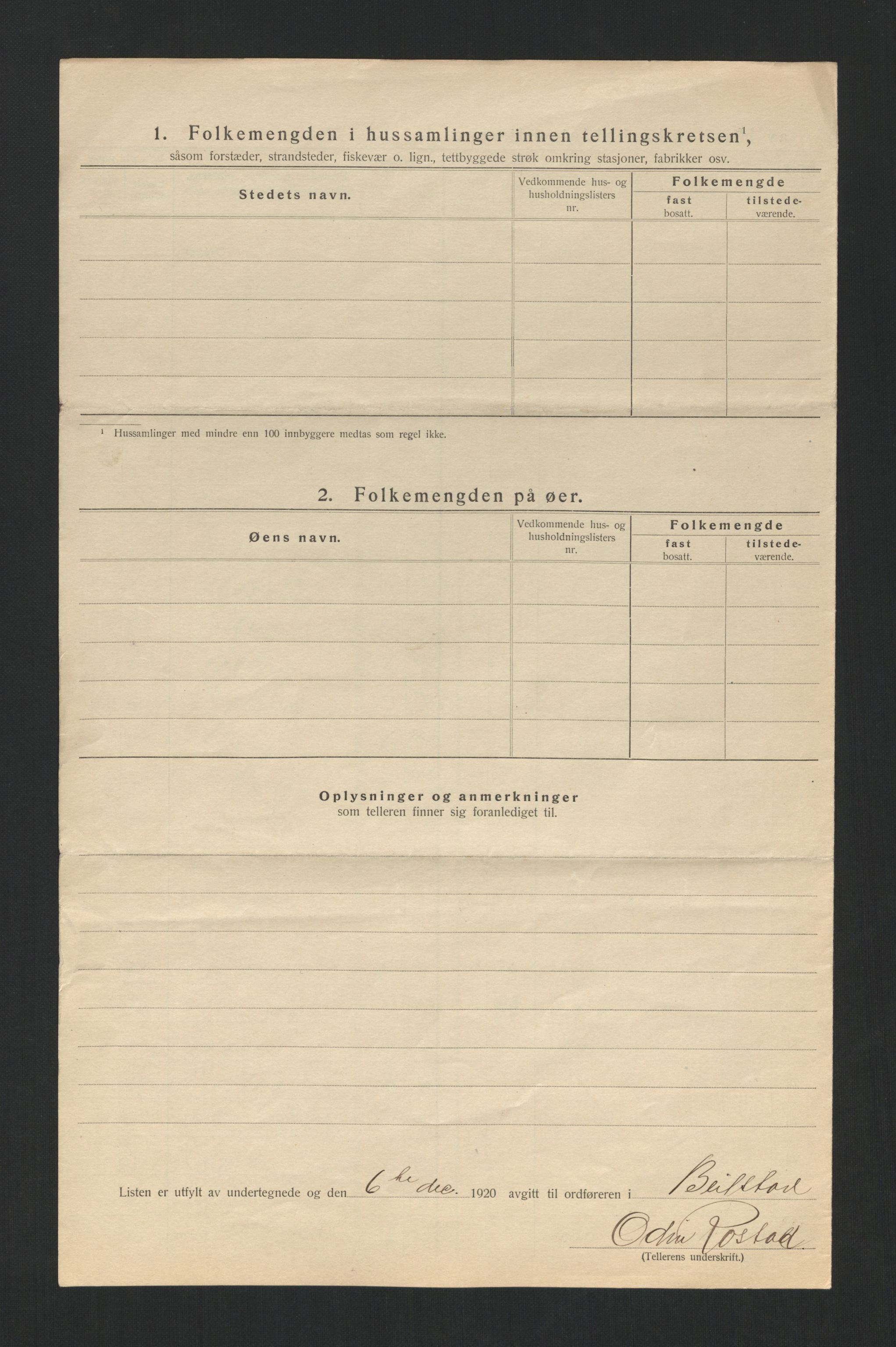 SAT, 1920 census for Beitstad, 1920, p. 15