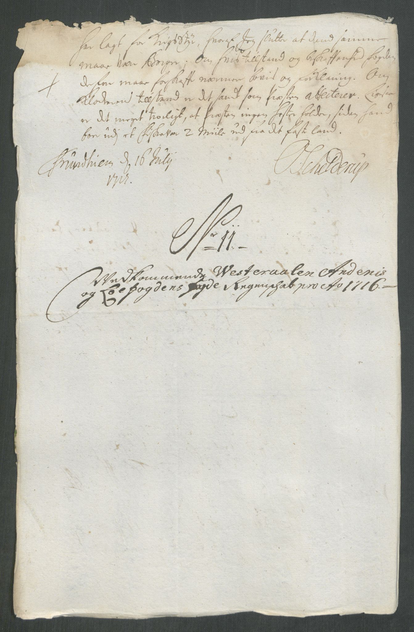 Rentekammeret inntil 1814, Reviderte regnskaper, Fogderegnskap, AV/RA-EA-4092/R67/L4682: Fogderegnskap Vesterålen, Andenes og Lofoten, 1716, p. 105