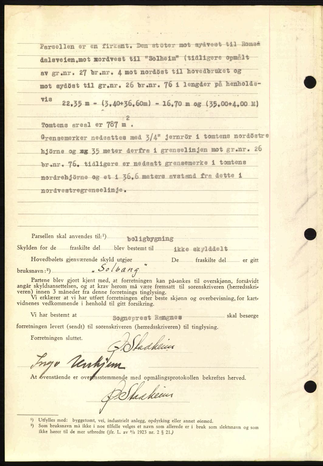 Romsdal sorenskriveri, AV/SAT-A-4149/1/2/2C: Mortgage book no. A13, 1942-1943, Diary no: : 364/1943