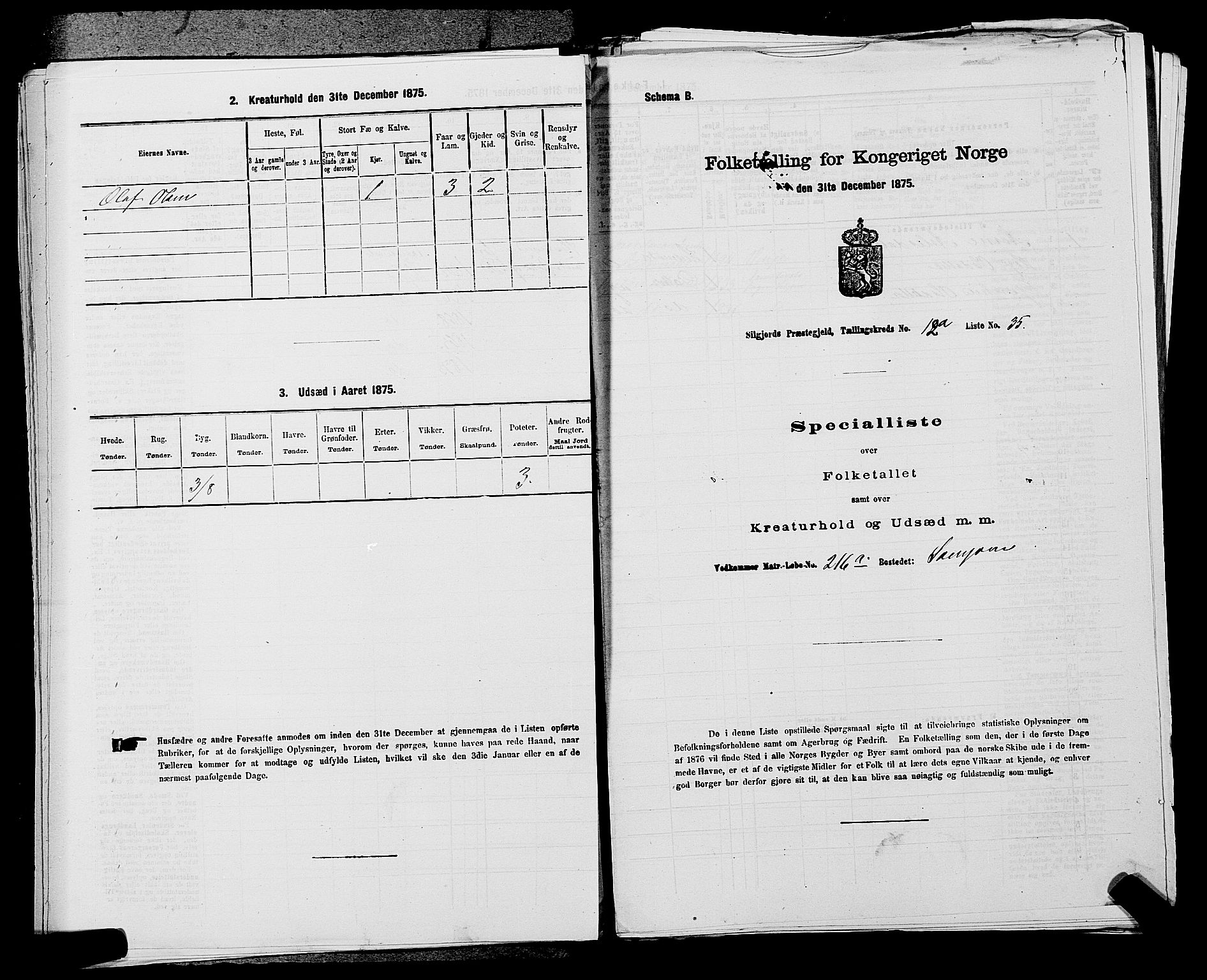 SAKO, 1875 census for 0828P Seljord, 1875, p. 1319