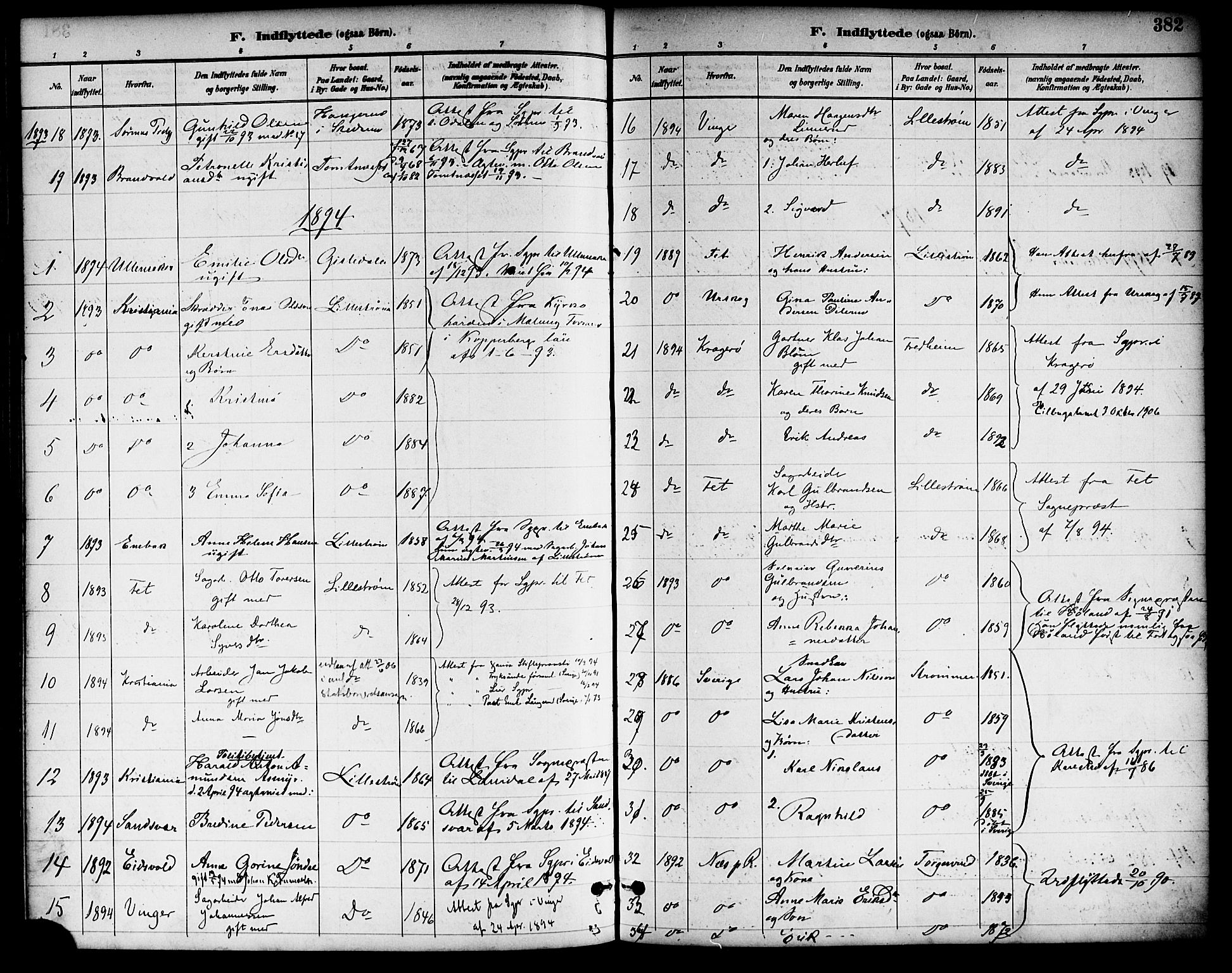 Skedsmo prestekontor Kirkebøker, SAO/A-10033a/F/Fa/L0014: Parish register (official) no. I 14, 1892-1901, p. 382