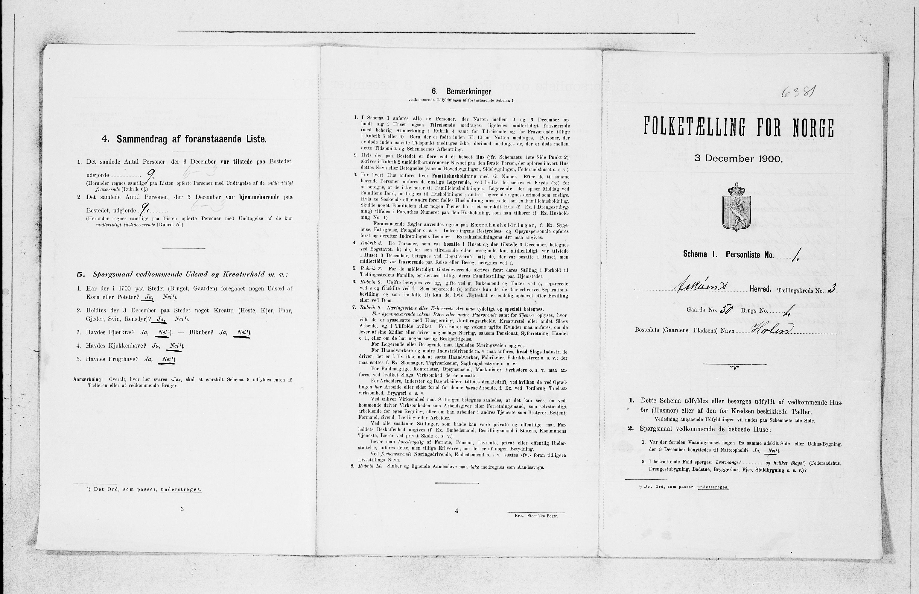 SAB, 1900 census for Askøy, 1900, p. 451