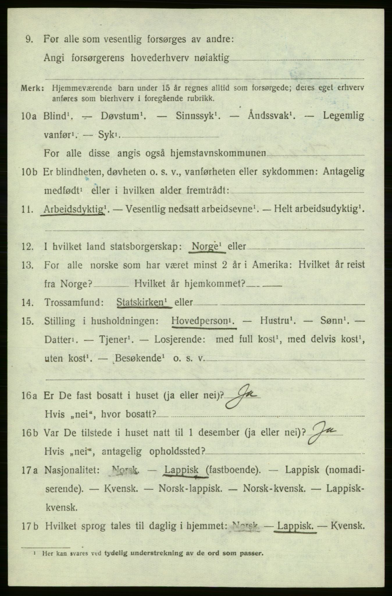 SATØ, 1920 census for , 1920, p. 2871