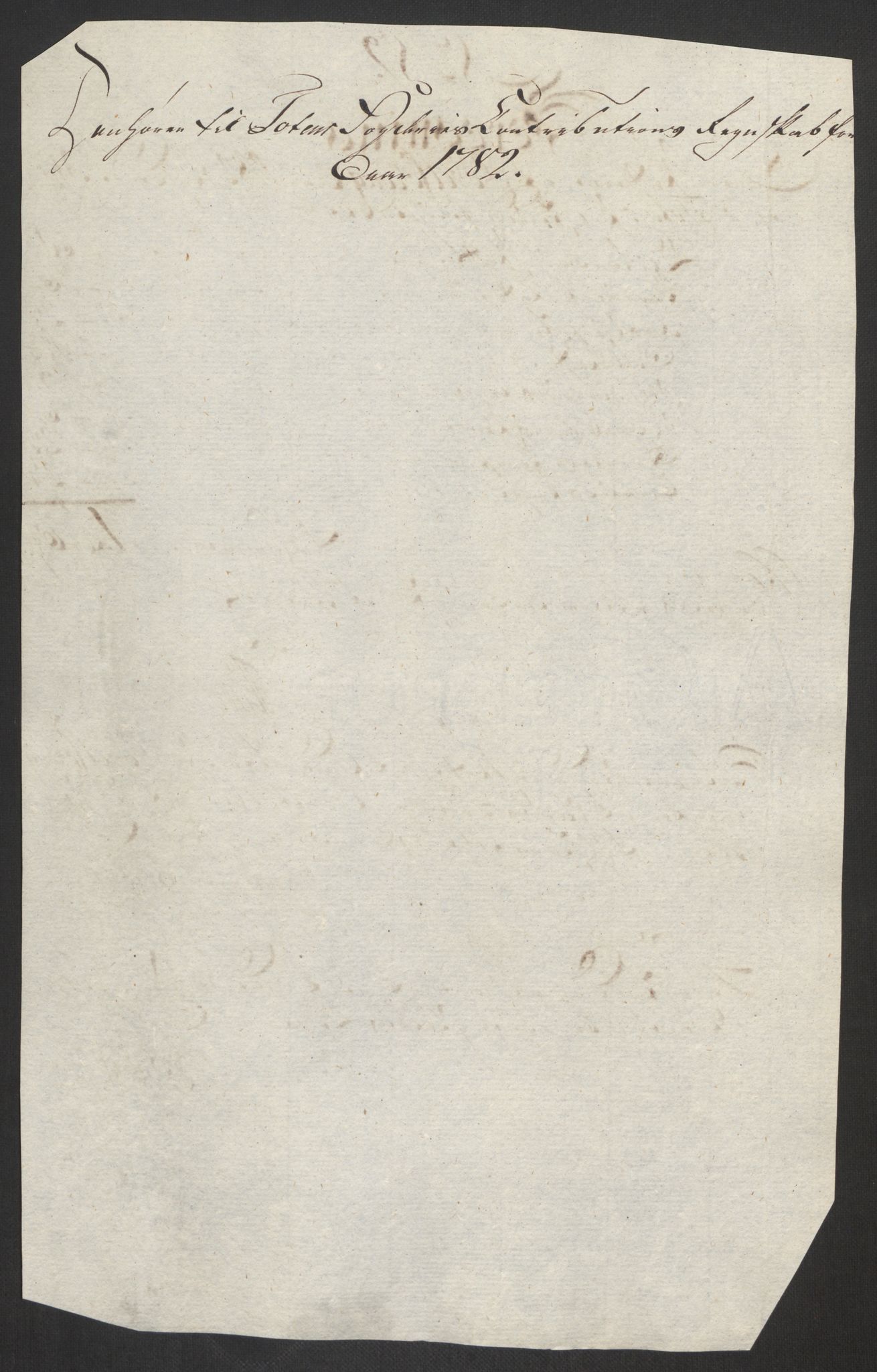 Rentekammeret inntil 1814, Reviderte regnskaper, Fogderegnskap, AV/RA-EA-4092/R19/L1369: Fogderegnskap Toten, Hadeland og Vardal, 1782, p. 288