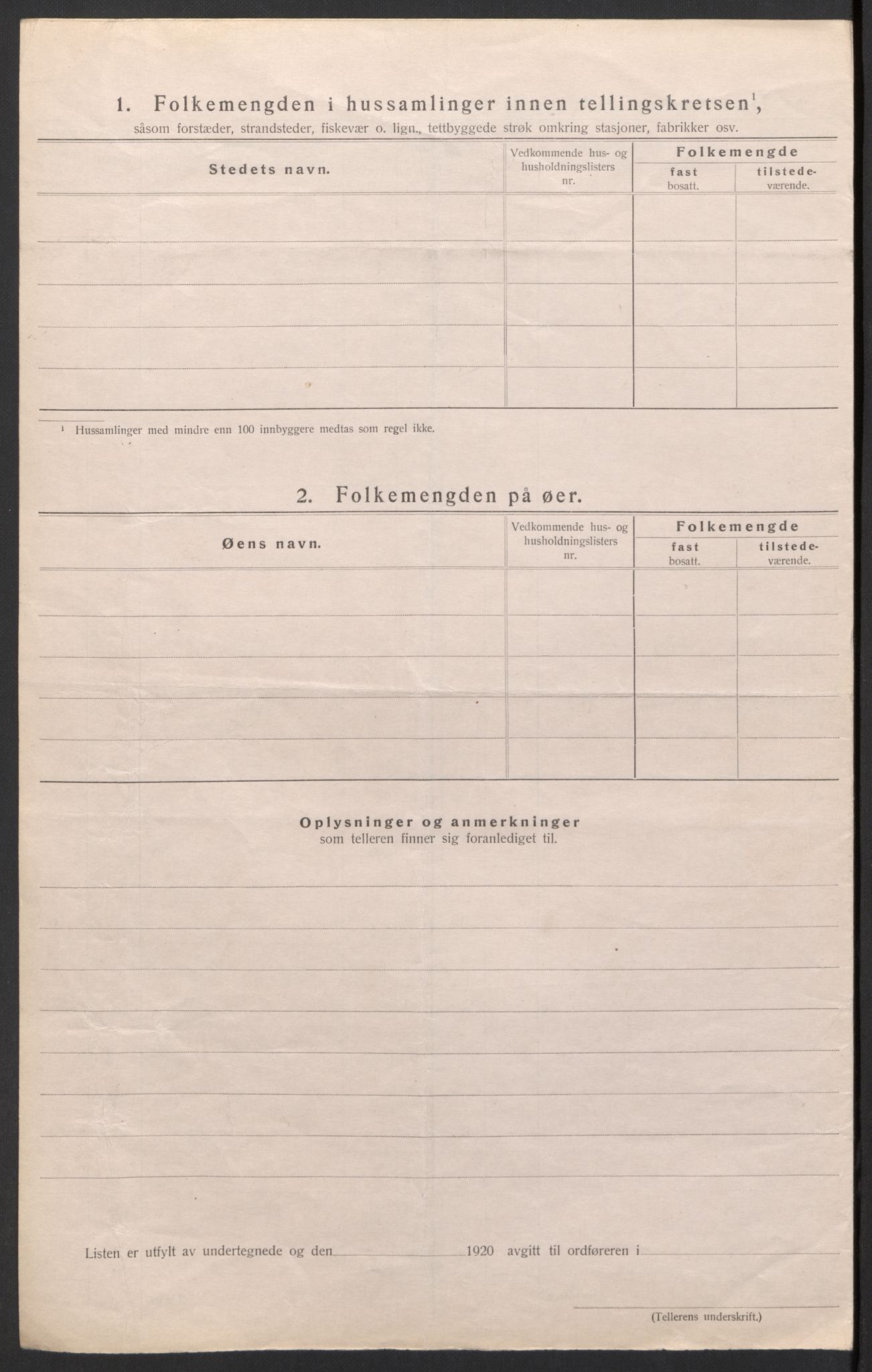 SAH, 1920 census for Tynset, 1920, p. 46