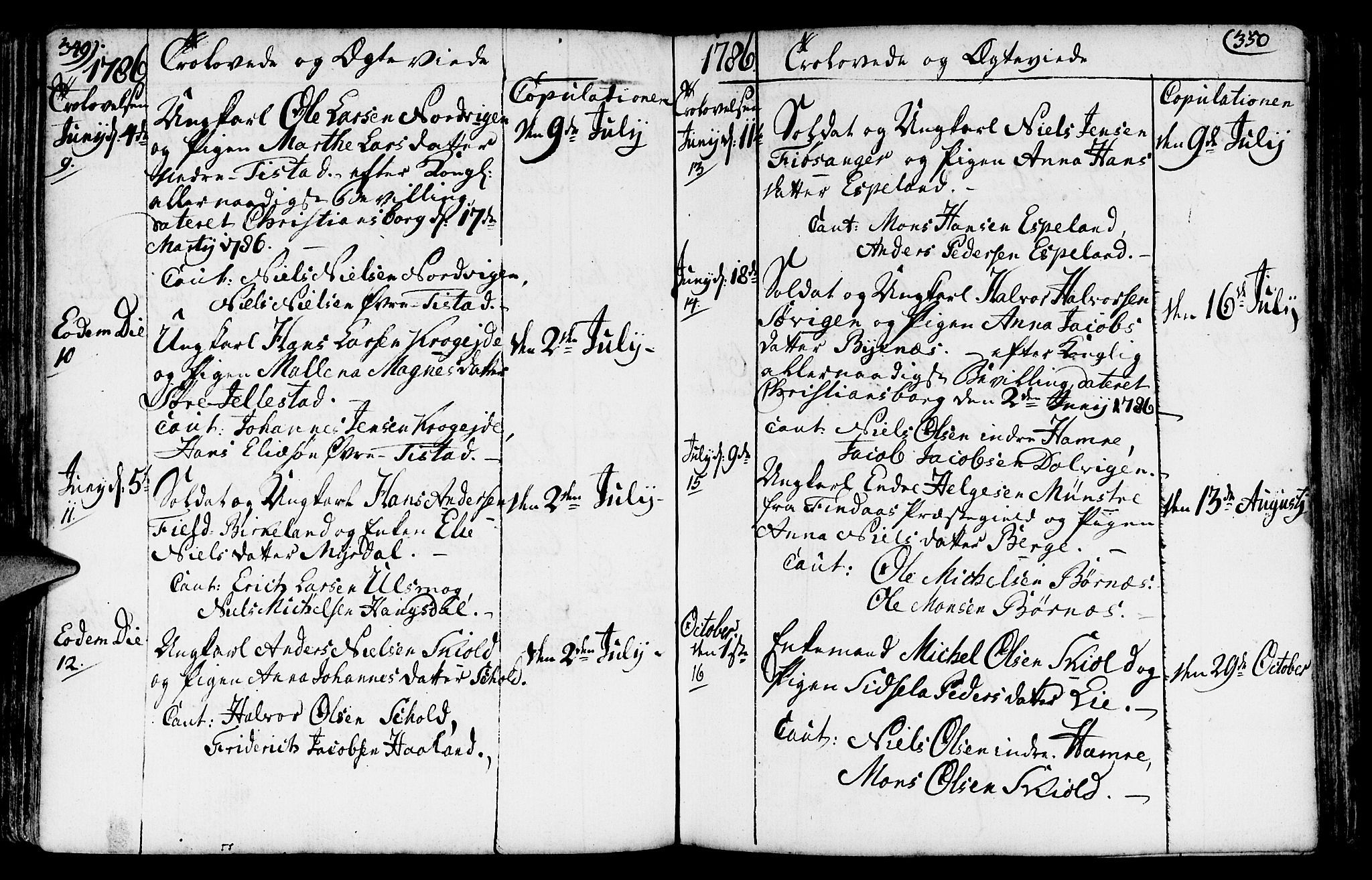 Fana Sokneprestembete, AV/SAB-A-75101/H/Haa/Haaa/L0005: Parish register (official) no. A 5, 1773-1799, p. 349-350