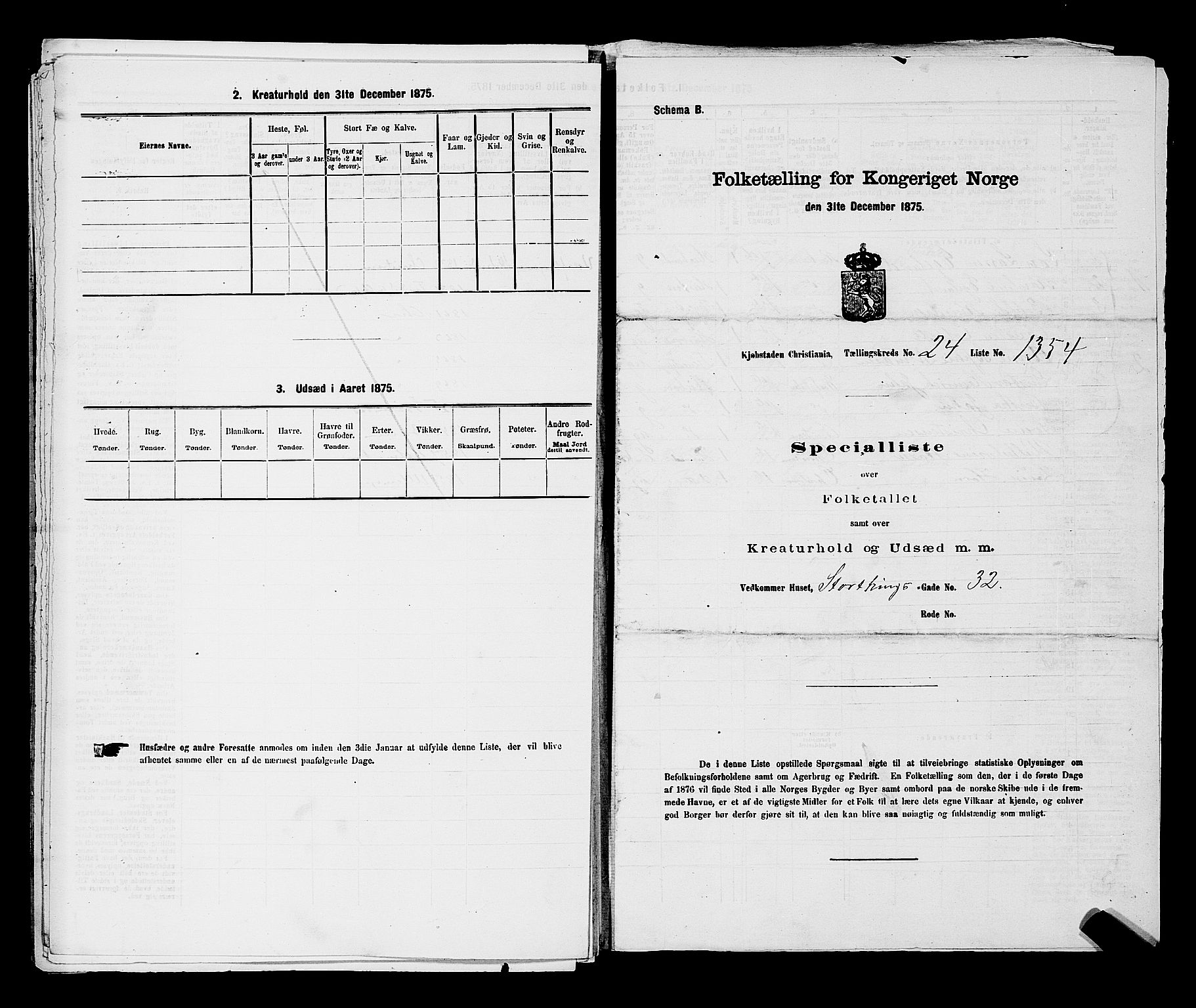 RA, 1875 census for 0301 Kristiania, 1875, p. 3990