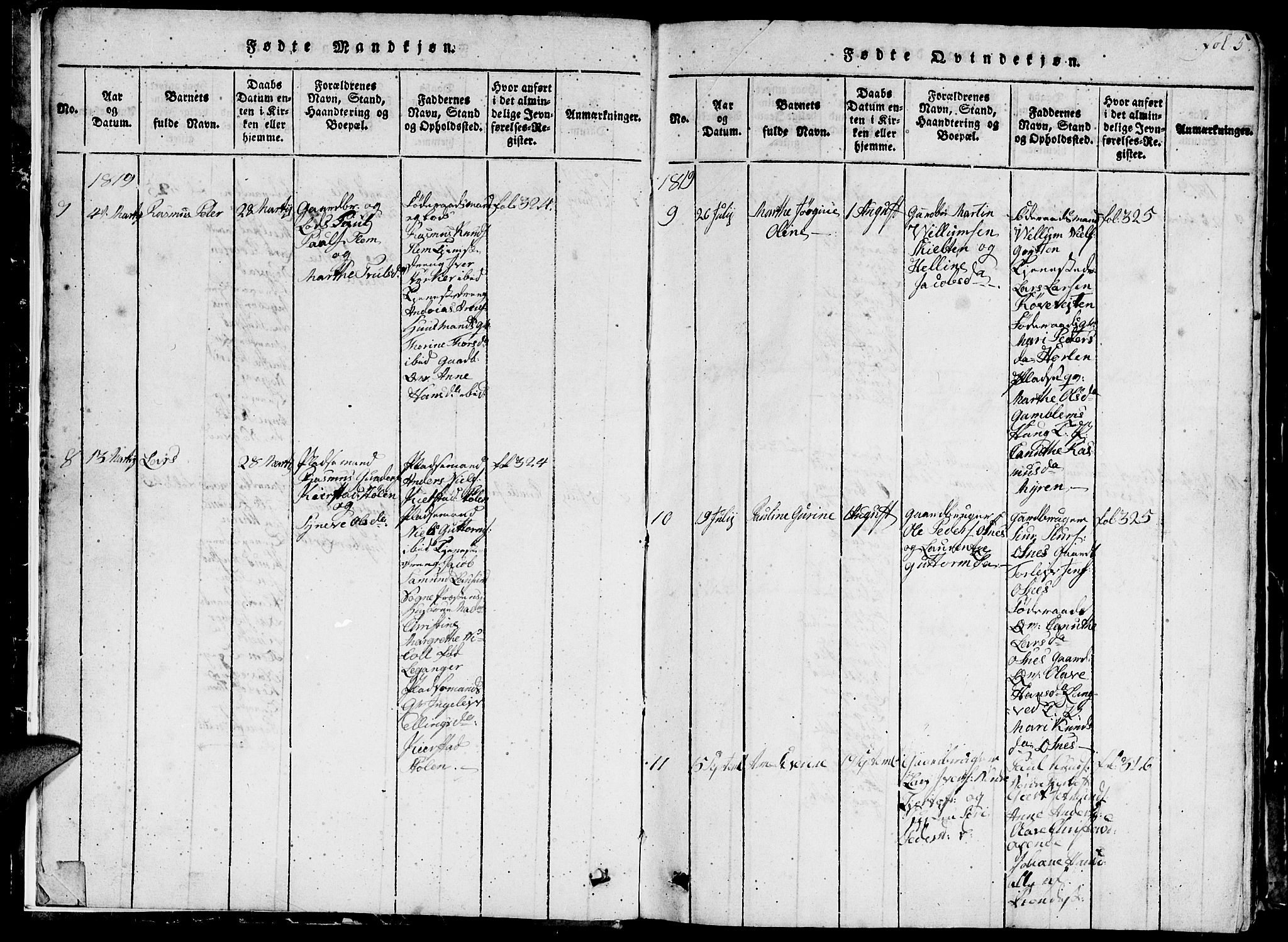 Ministerialprotokoller, klokkerbøker og fødselsregistre - Møre og Romsdal, AV/SAT-A-1454/536/L0506: Parish register (copy) no. 536C01, 1818-1859, p. 5