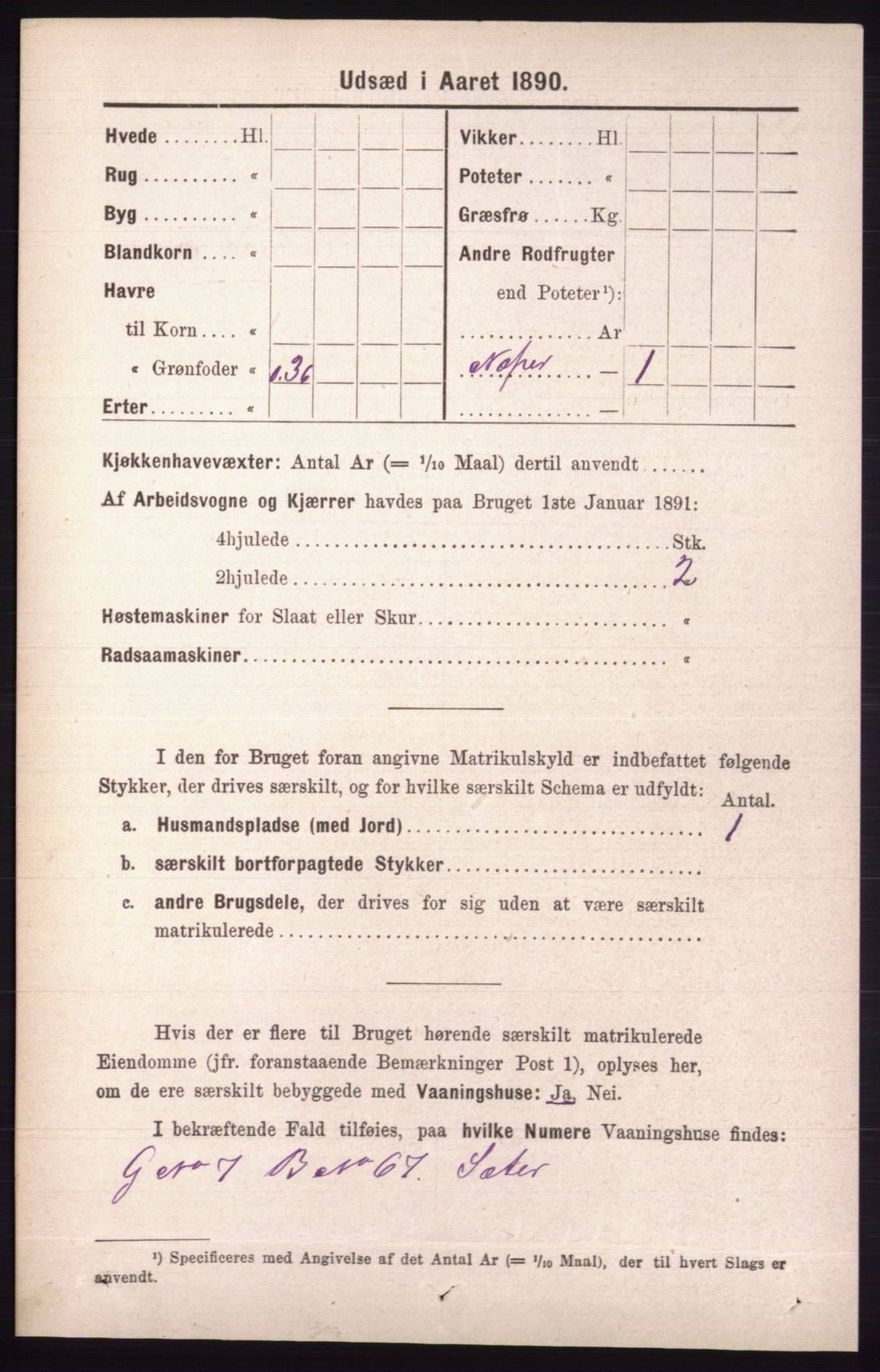 RA, 1891 census for 0438 Lille Elvedalen, 1891, p. 4997