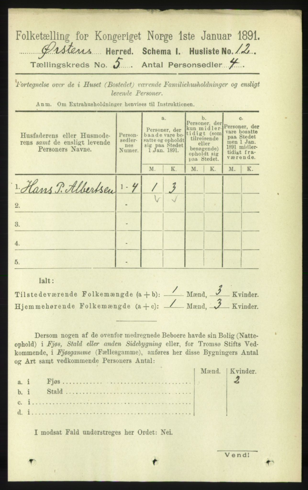 RA, 1891 census for 1520 Ørsta, 1891, p. 2201