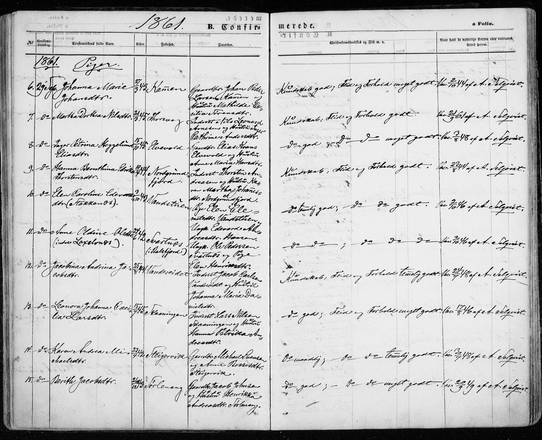 Karlsøy sokneprestembete, SATØ/S-1299/H/Ha/Haa/L0004kirke: Parish register (official) no. 4, 1861-1871