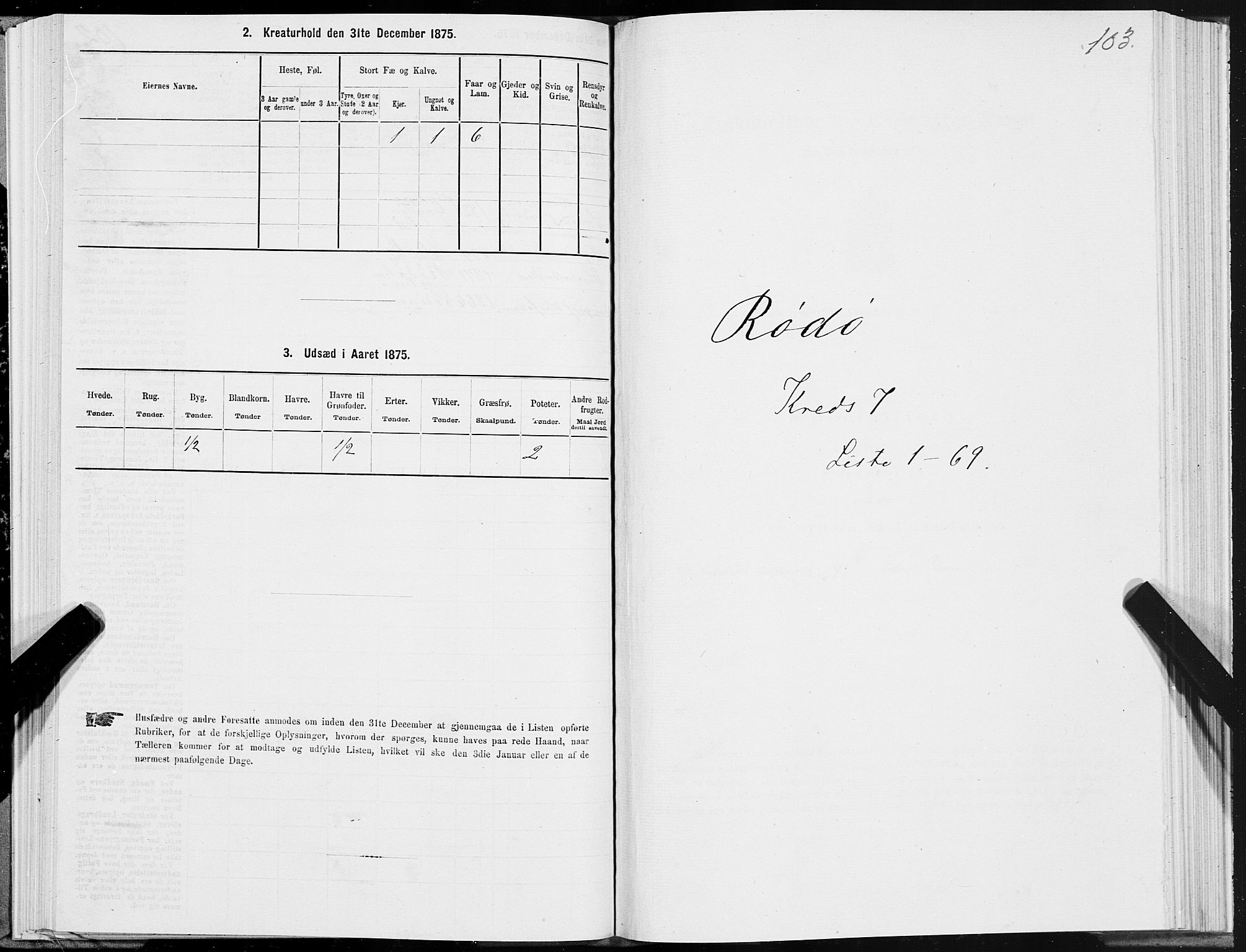SAT, 1875 census for 1836P Rødøy, 1875, p. 3103
