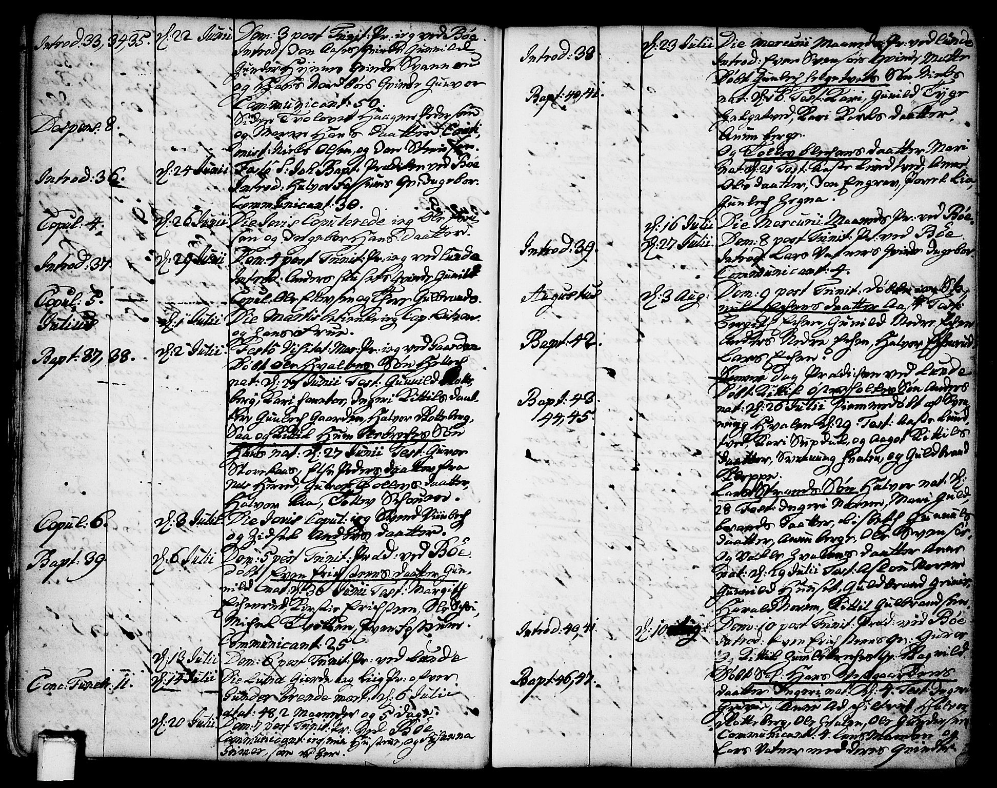 Bø kirkebøker, AV/SAKO-A-257/F/Fa/L0004: Parish register (official) no. 4, 1748-1785