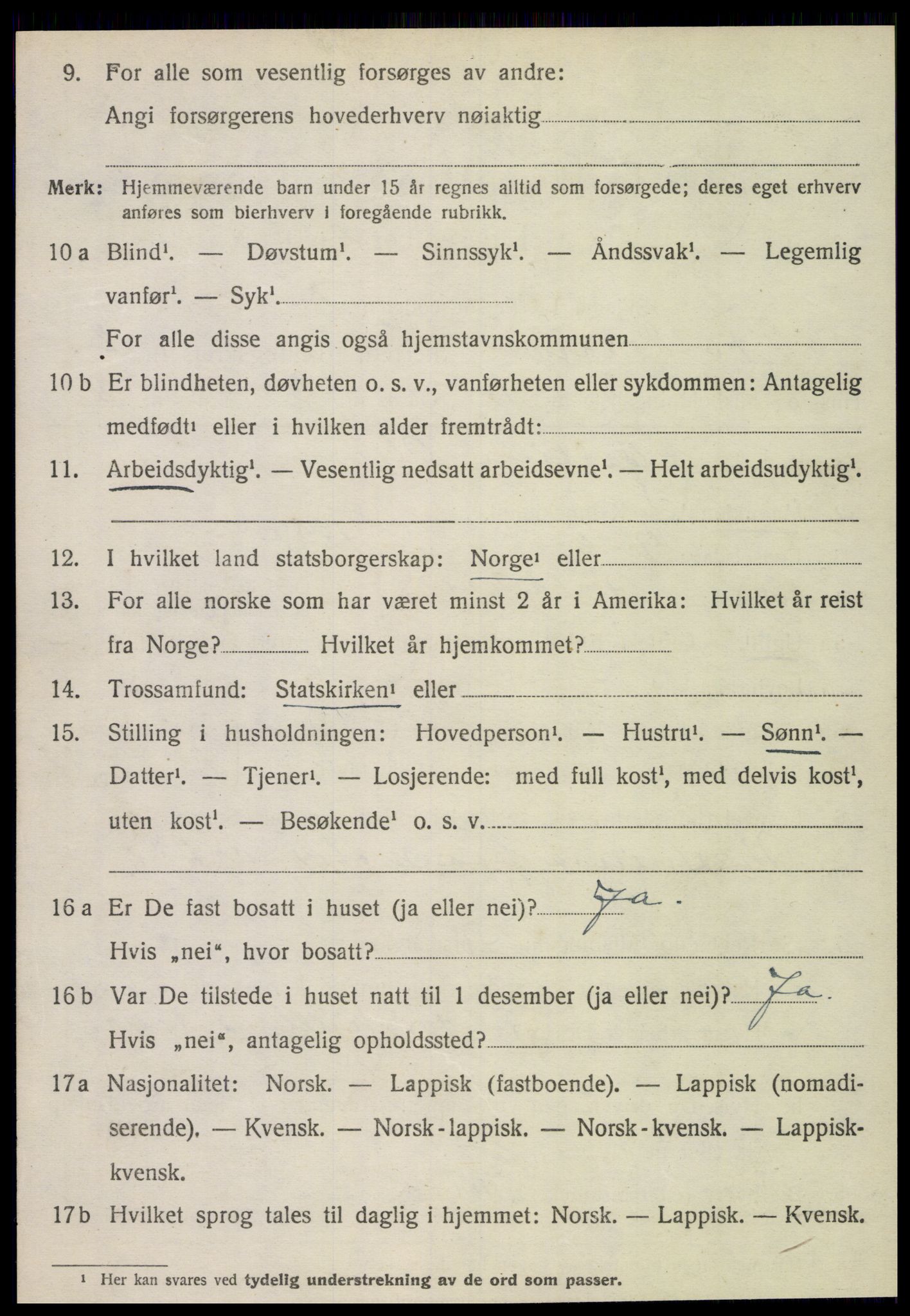 SAT, 1920 census for Foldereid, 1920, p. 693