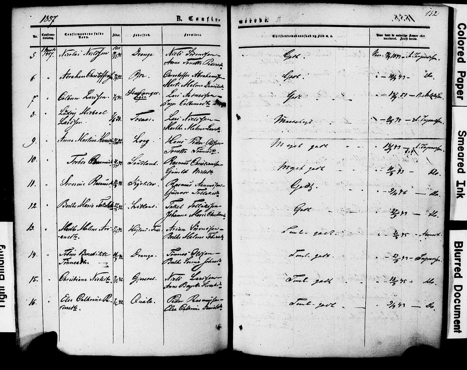 Herad sokneprestkontor, AV/SAK-1111-0018/F/Fa/Faa/L0005: Parish register (official) no. A 5, 1853-1886, p. 152