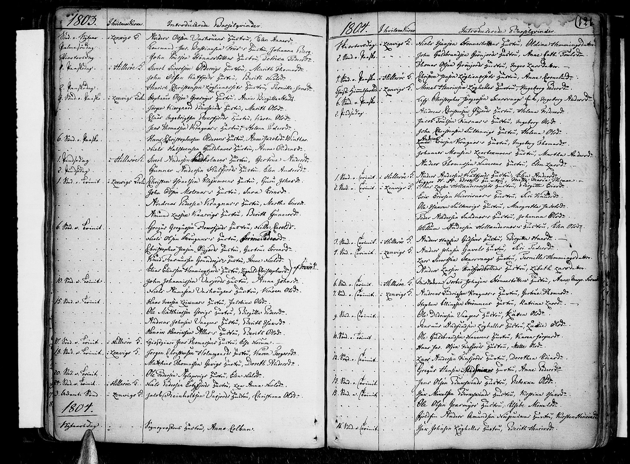 Lenvik sokneprestembete, SATØ/S-1310/H/Ha/Haa/L0002kirke: Parish register (official) no. 2, 1784-1820, p. 121