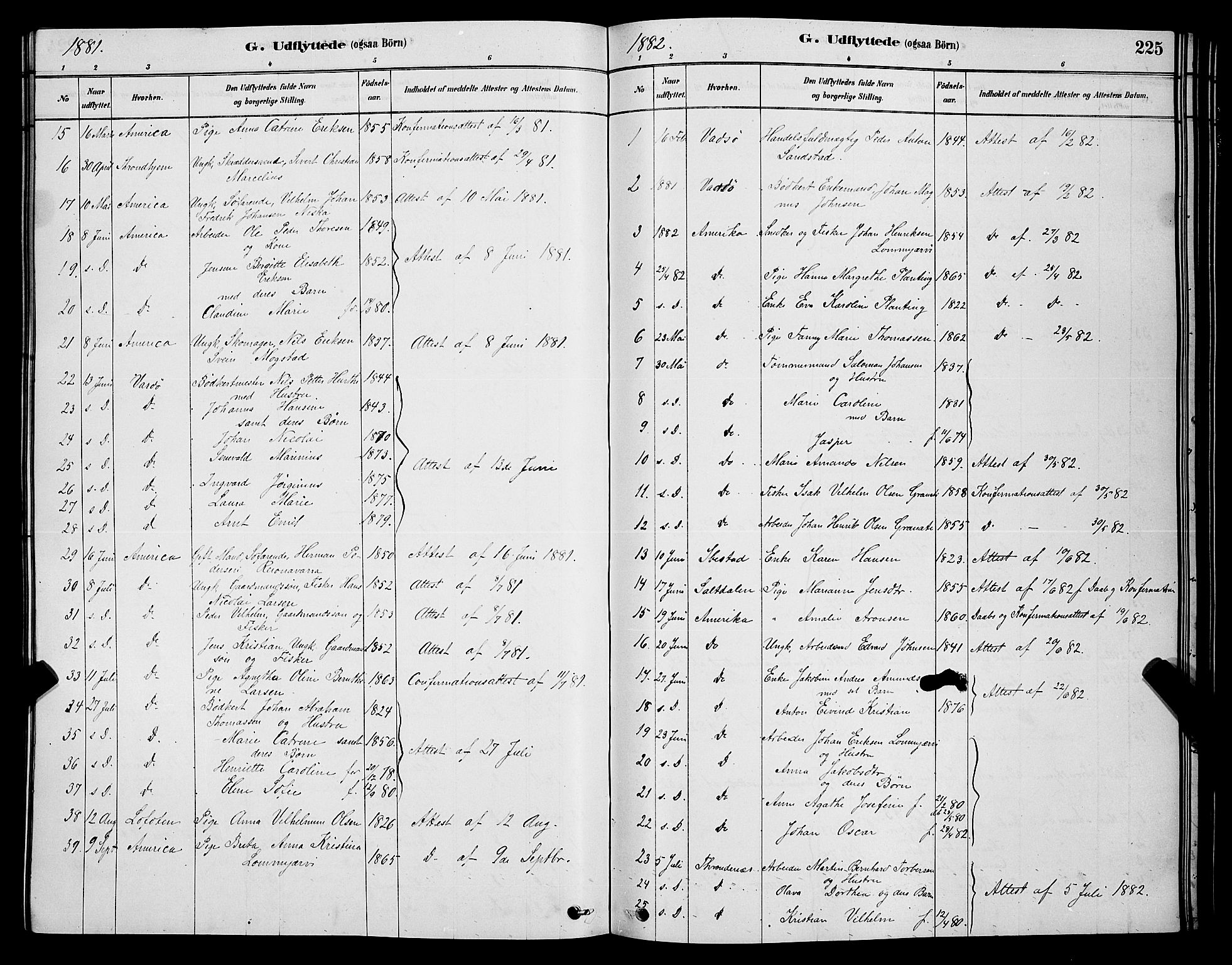 Hammerfest sokneprestkontor, SATØ/S-1347/H/Hb/L0006.klokk: Parish register (copy) no. 6, 1876-1884, p. 225