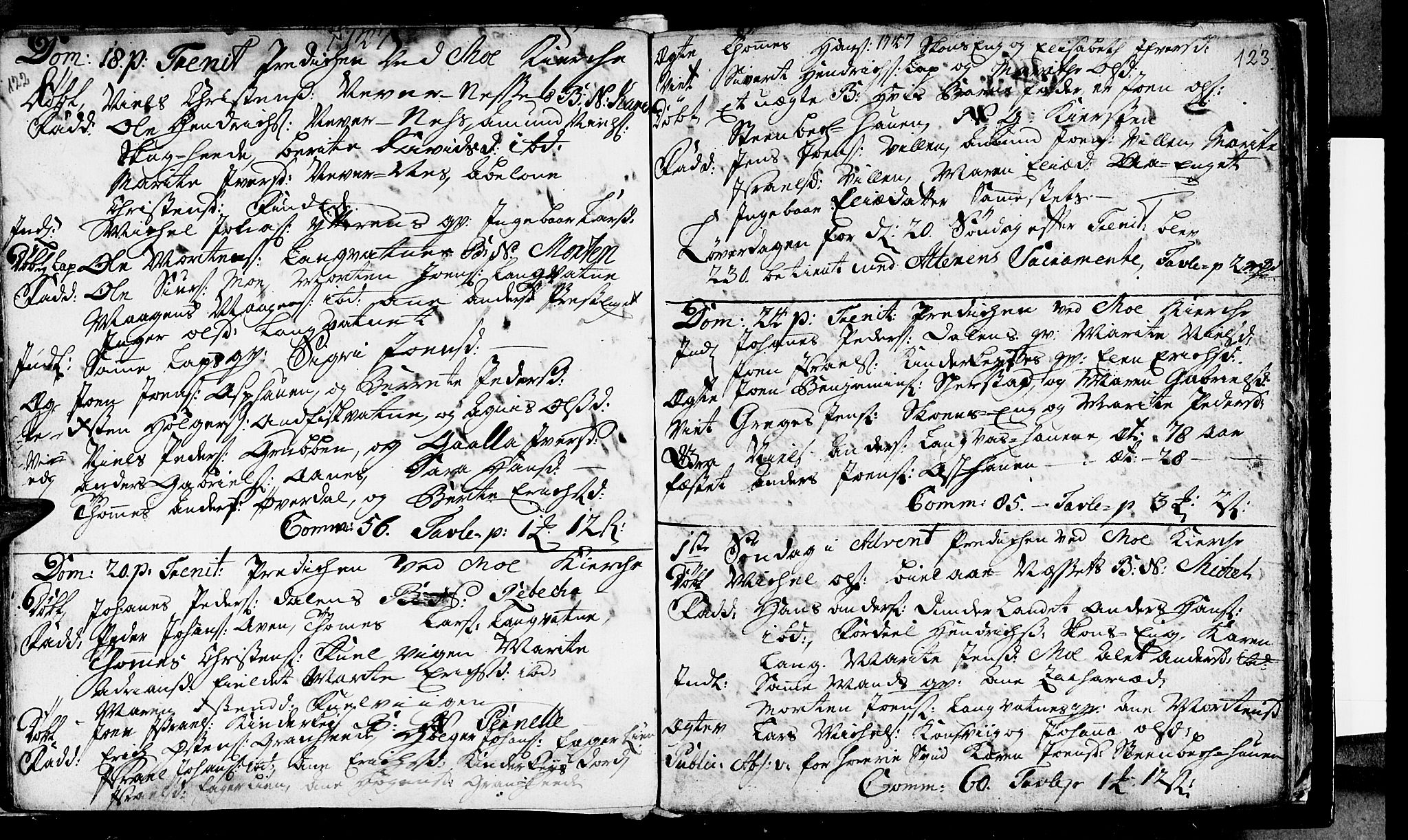 Ministerialprotokoller, klokkerbøker og fødselsregistre - Nordland, AV/SAT-A-1459/827/L0389: Parish register (official) no. 827A01, 1740-1751, p. 122-123