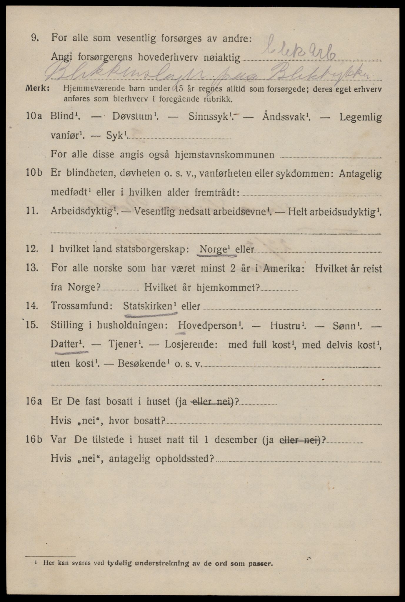 SAST, 1920 census for Stavanger, 1920, p. 66079