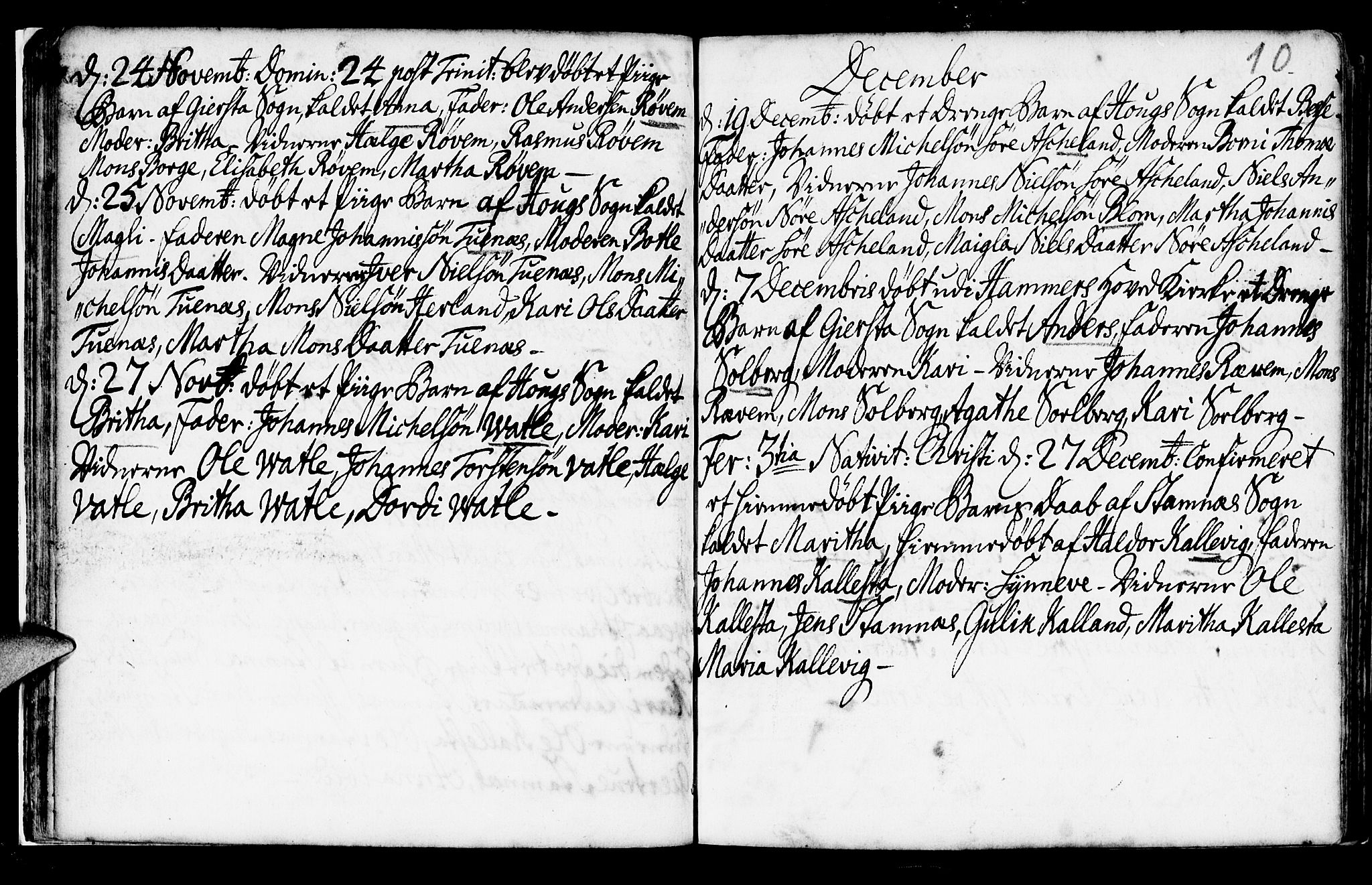 Haus sokneprestembete, AV/SAB-A-75601/H/Haa: Parish register (official) no. A 6, 1748-1758, p. 10