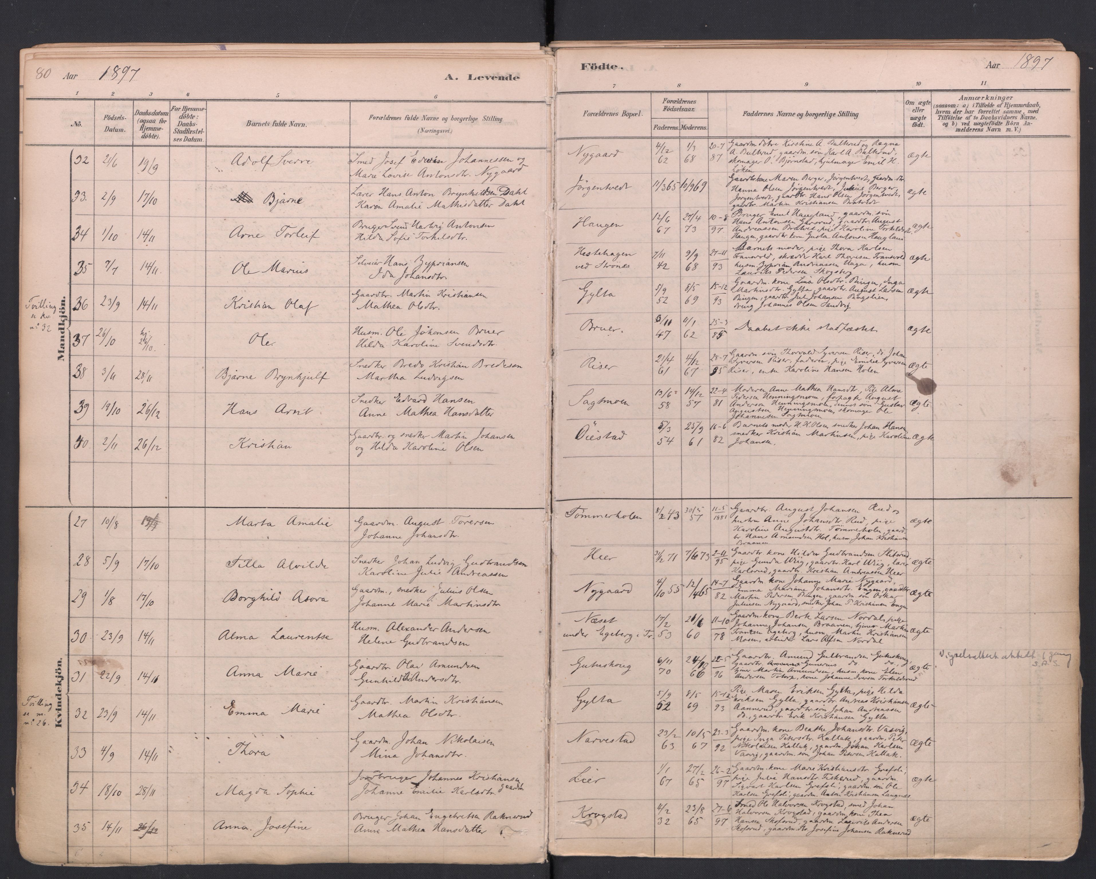 Trøgstad prestekontor Kirkebøker, SAO/A-10925/F/Fa/L0010: Parish register (official) no. I 10, 1878-1898, p. 80