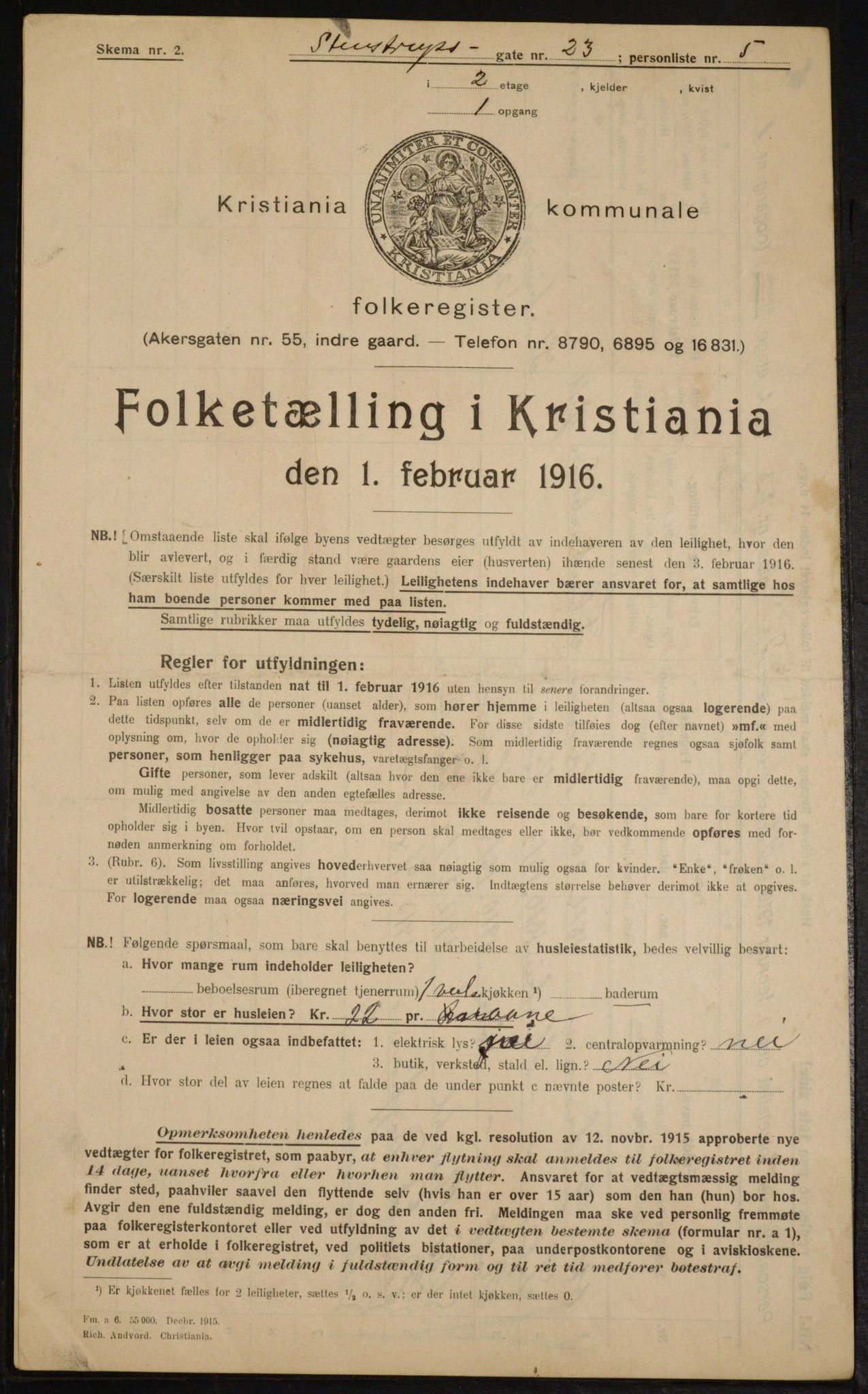 OBA, Municipal Census 1916 for Kristiania, 1916, p. 104089