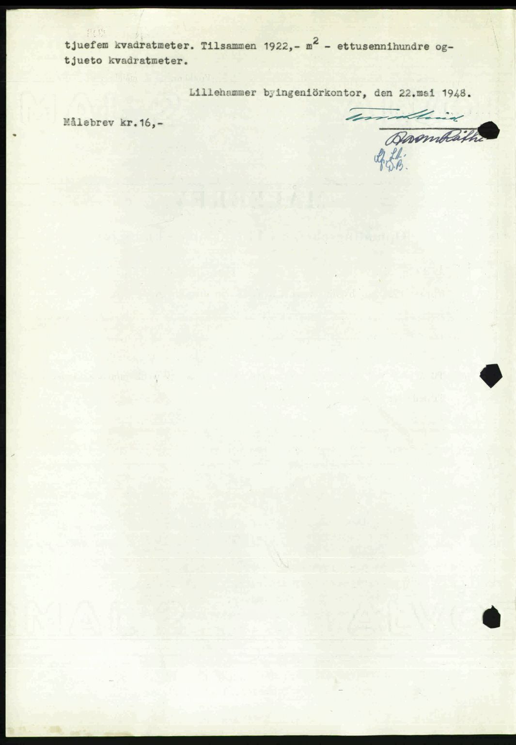 Sør-Gudbrandsdal tingrett, SAH/TING-004/H/Hb/Hbd/L0022: Mortgage book no. A22, 1948-1948, Diary no: : 1369/1948