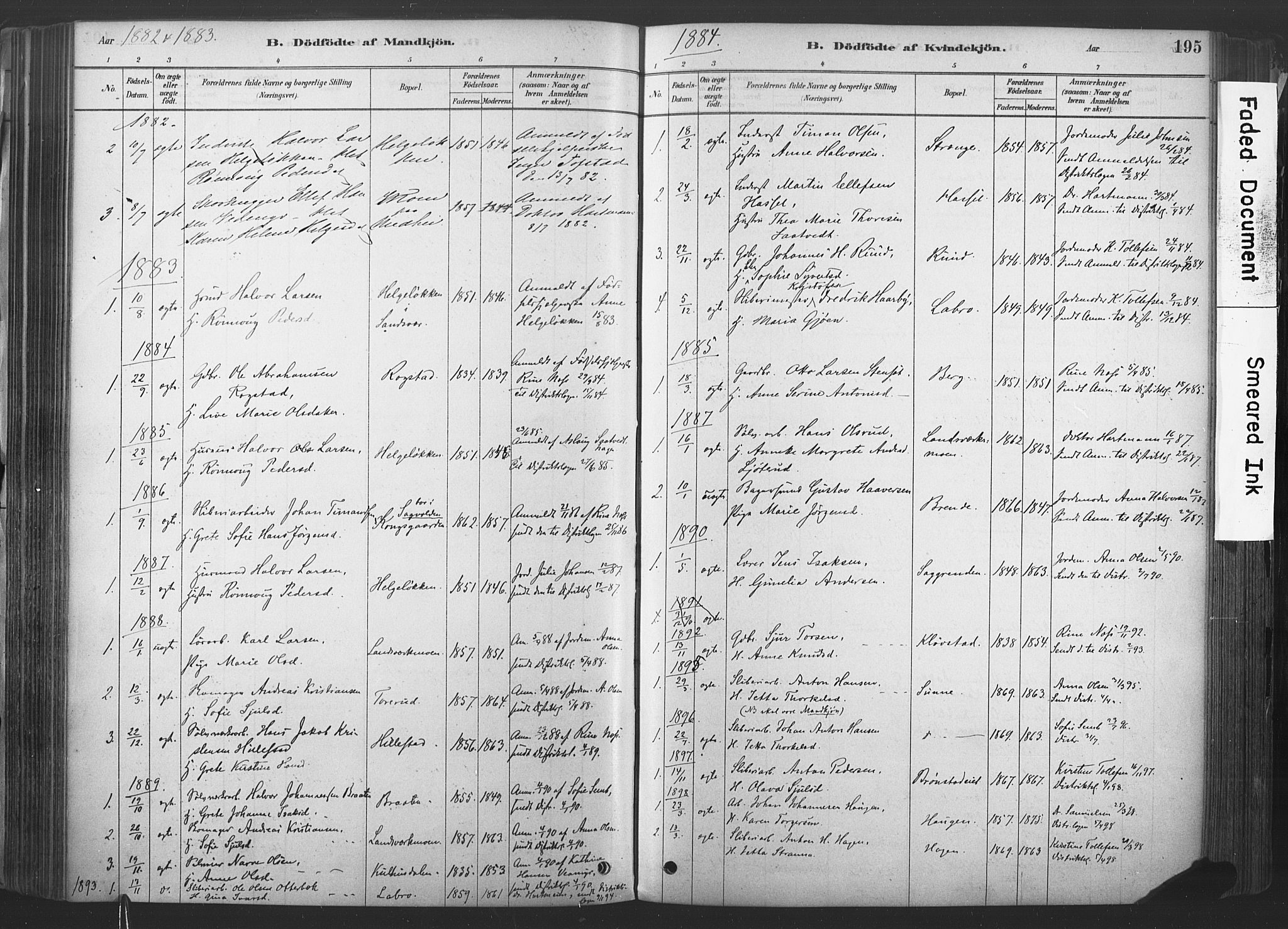 Sandsvær kirkebøker, SAKO/A-244/F/Fd/L0001: Parish register (official) no. IV 1, 1878-1906, p. 195