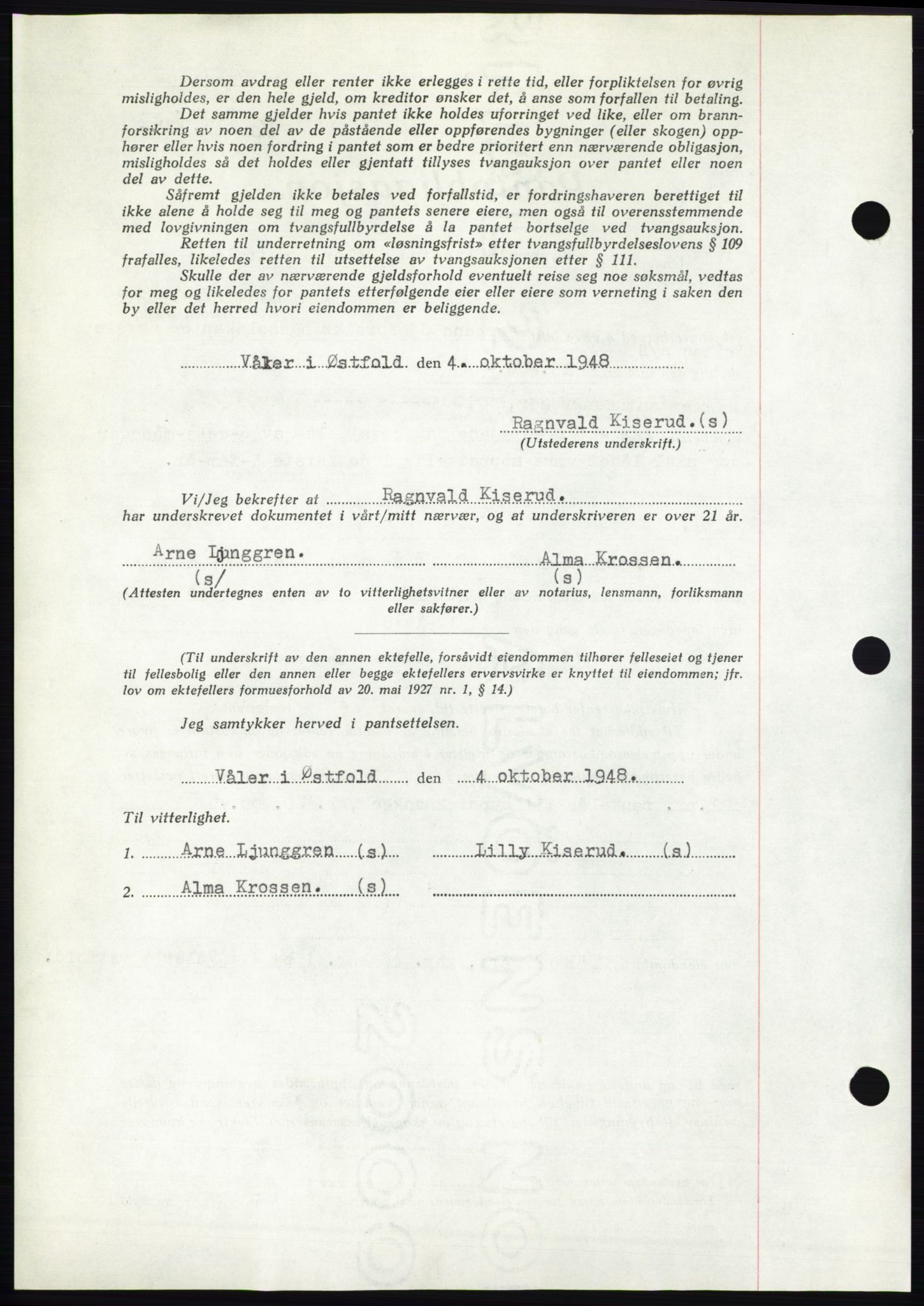 Moss sorenskriveri, AV/SAO-A-10168: Mortgage book no. B20, 1948-1948, Diary no: : 2687/1948