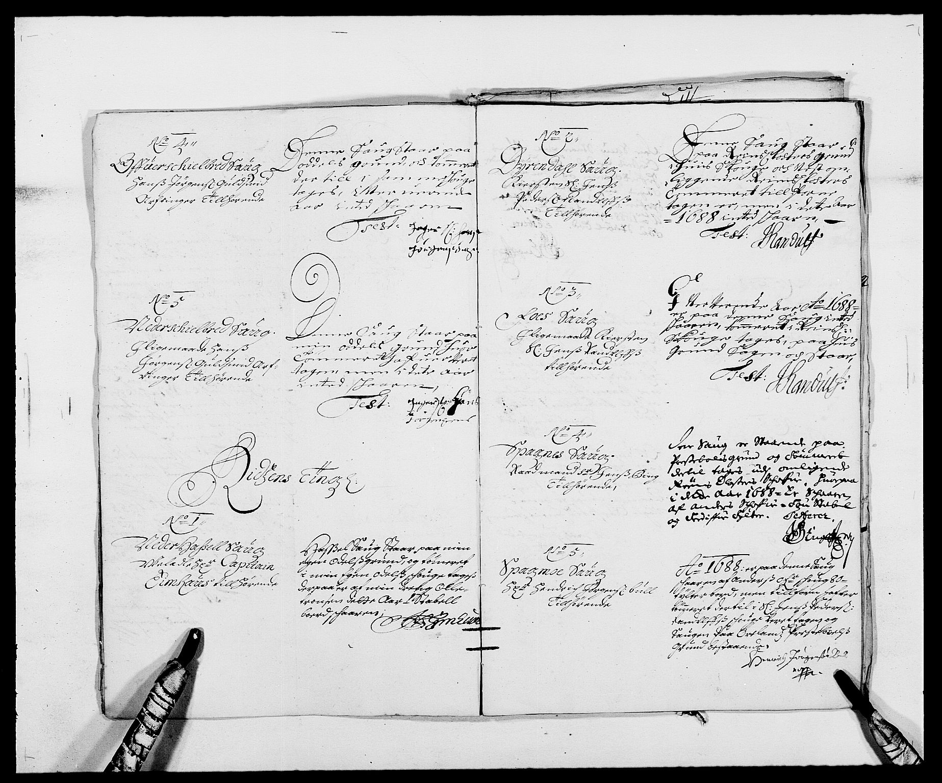 Rentekammeret inntil 1814, Reviderte regnskaper, Fogderegnskap, AV/RA-EA-4092/R57/L3846: Fogderegnskap Fosen, 1688, p. 72