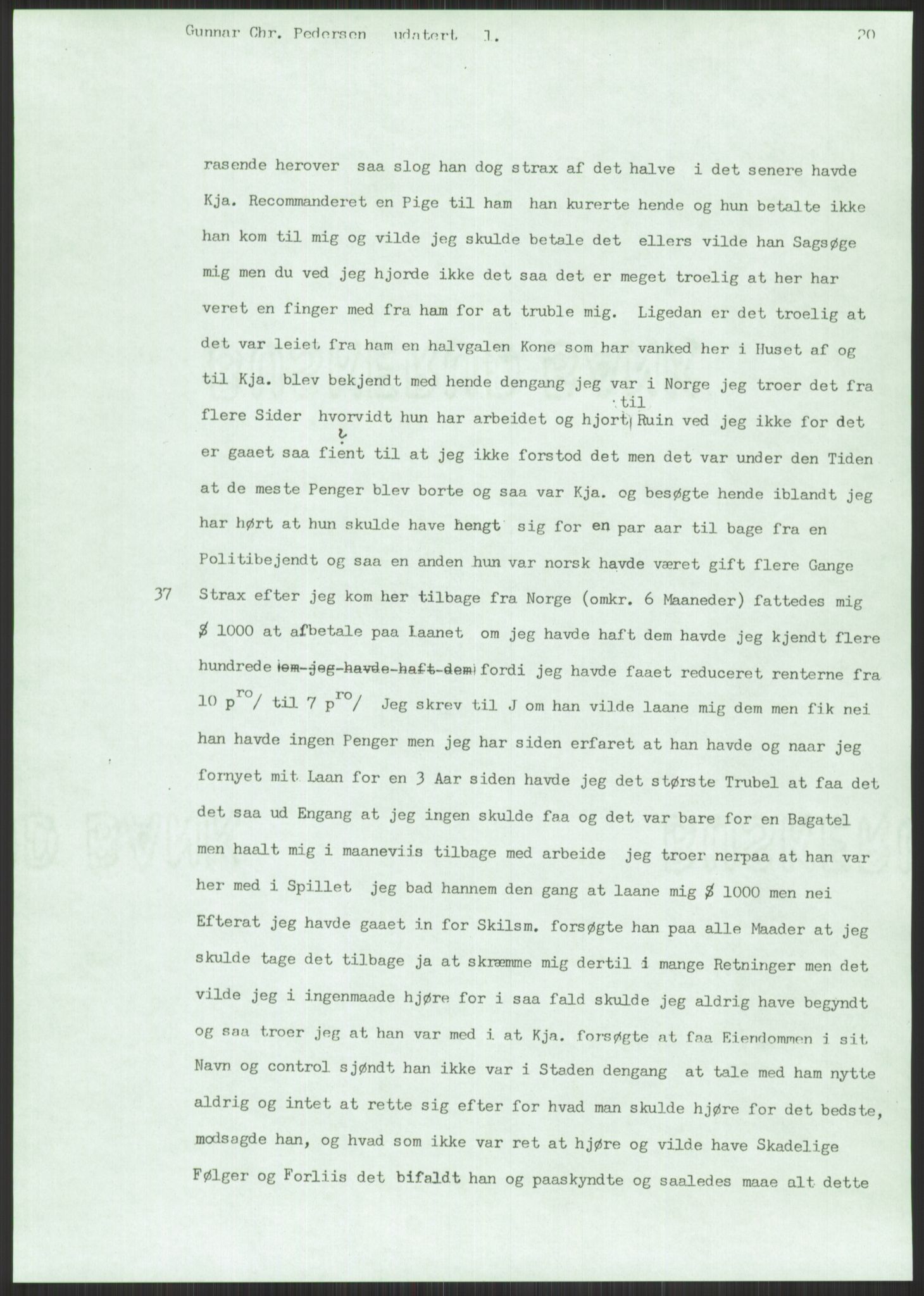 Samlinger til kildeutgivelse, Amerikabrevene, AV/RA-EA-4057/F/L0014: Innlån fra Oppland: Nyberg - Slettahaugen, 1838-1914, p. 809